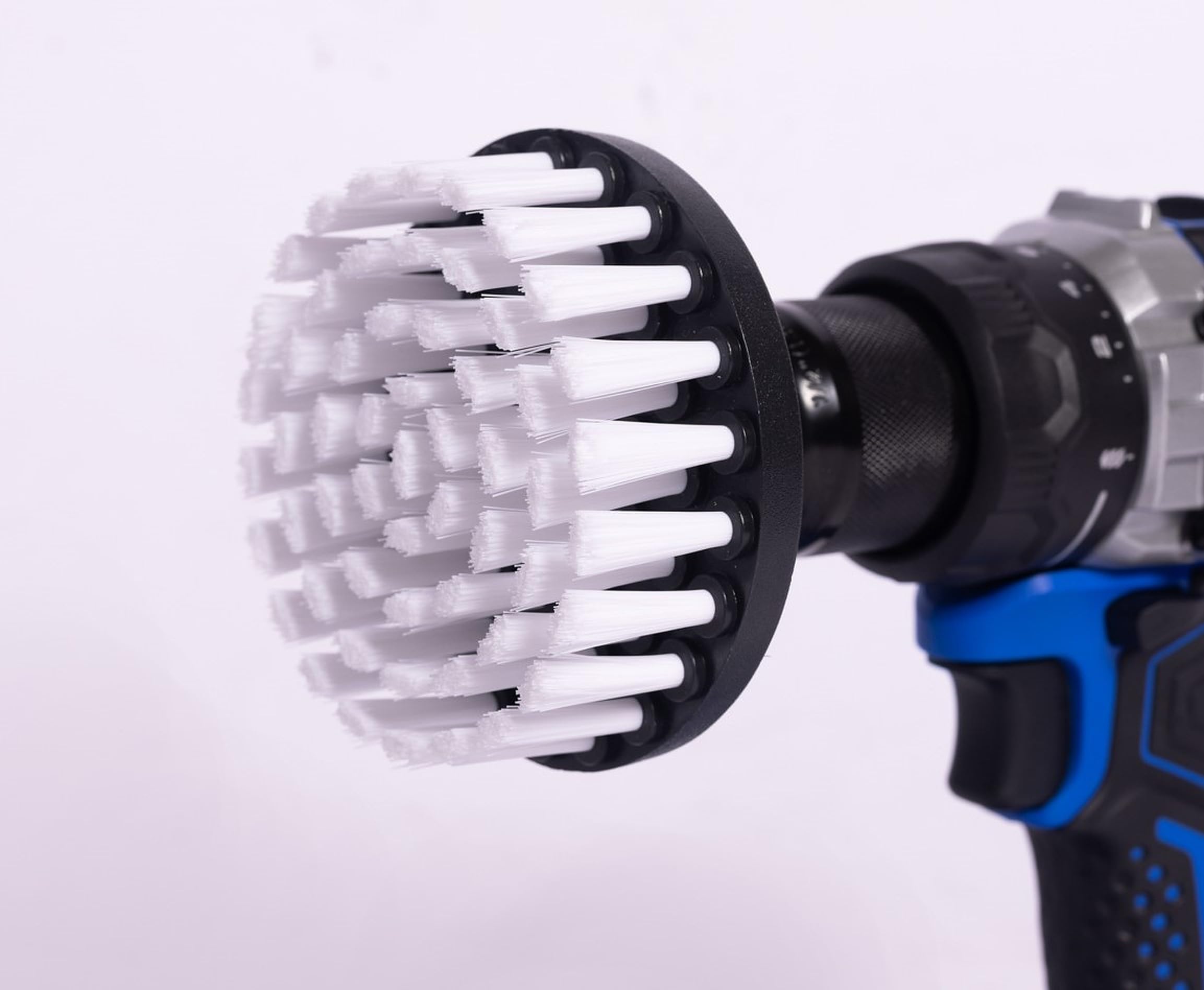 Diamond Shine 3-Pack Soft Drill Brush Attachment - Converts Drill to Electric Scrubber for Car Detailing, Carpet Cleaning, Upholstery & Glass - Perfect for Auto Detailing, Home Deep Cleaning & DIY Projects