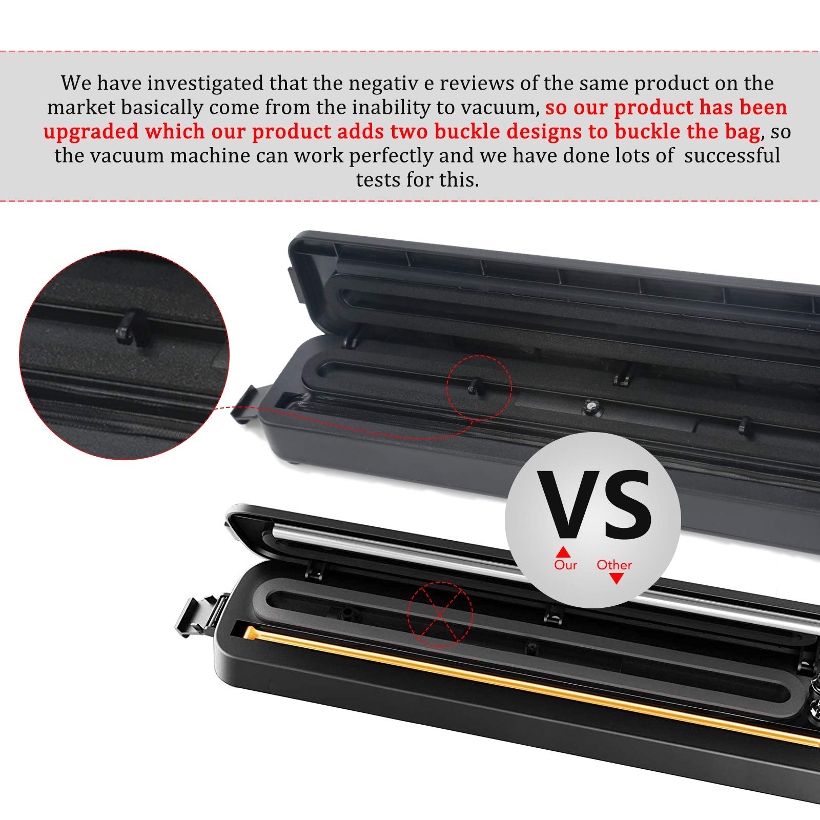 YEIO Automatic Vacuum Sealer Machine for Food Preservation - Compact Portable Food Sealer Works with Dry & Moist Foods | Includes 15 Vacuum Bags | LED Indicator | Perfect for Meal Prep, Sous Vide, Freezer Storage & Camping Trips