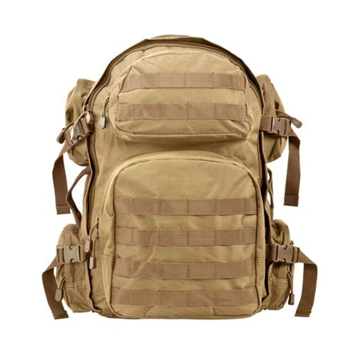VISM by NcStar Tactical Backpack - Military Grade MOLLE Compatible Rucksack for Outdoor Camping, Hiking & Airsoft (Black) - Perfect for Tactical Gear Storage & Adventure Travel