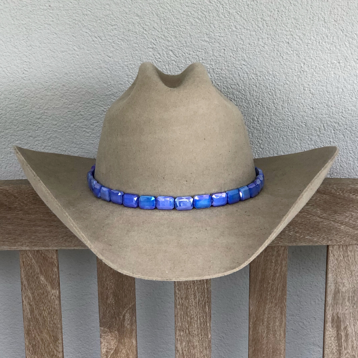 Faceted Periwinkle Hat Band - Elegant Rhinestone Hair Accessory for Women | Perfect for Weddings, Parties & Special Occasions