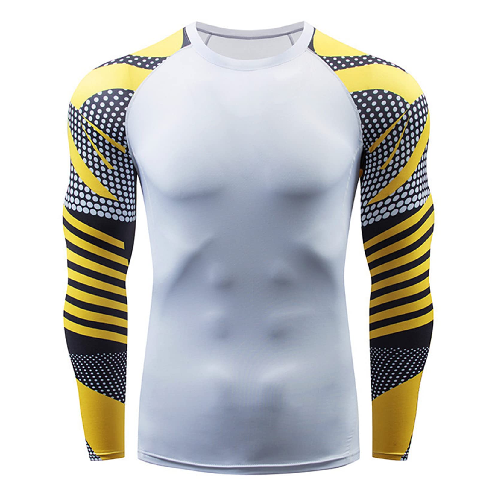 Men's UPF 50+ Long Sleeve Rash Guard Swim Shirt - Sun Protection Athletic Swimwear for Swimming, Surfing & Outdoor Water Sports