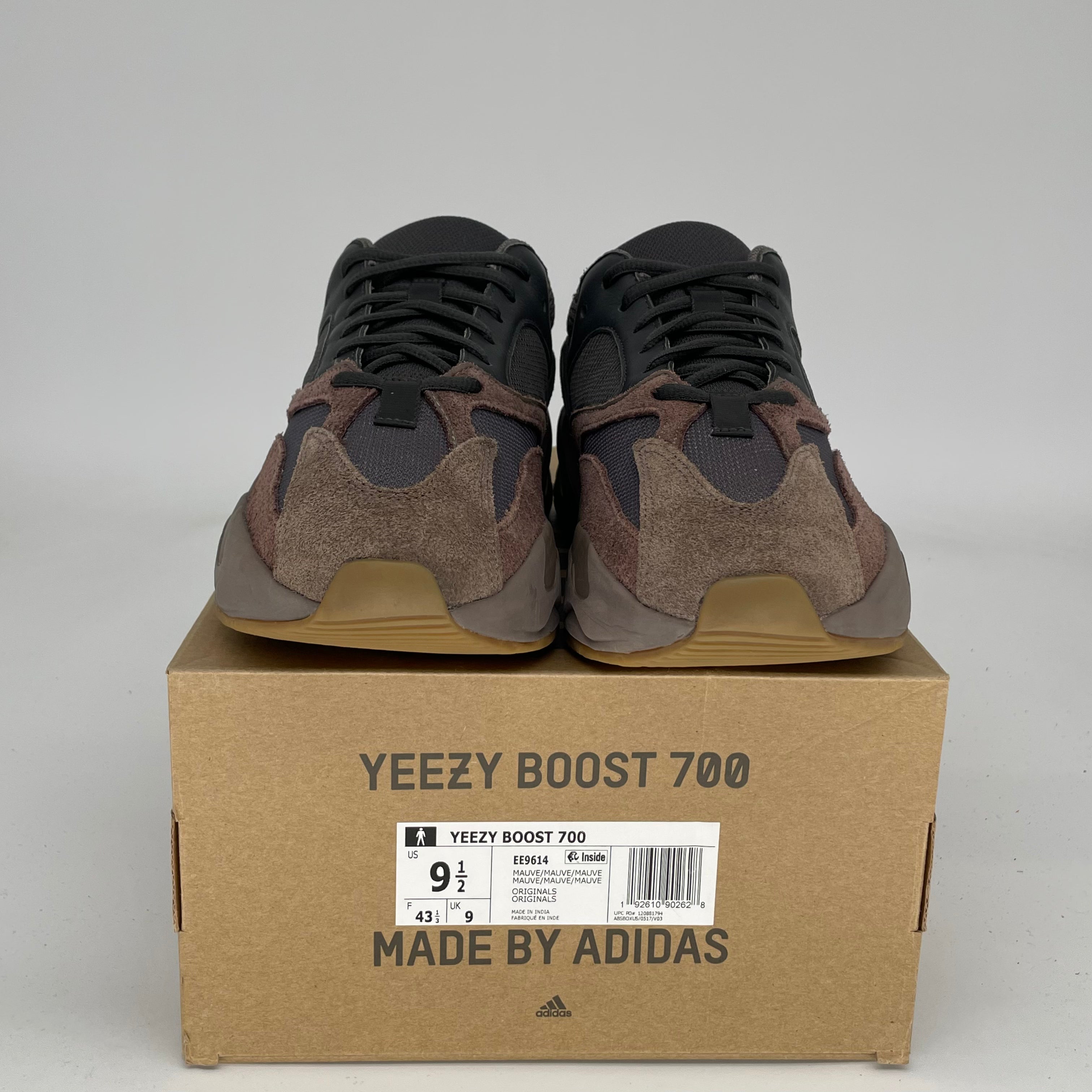 Adidas Yeezy 700 'Mauve' Sneakers - Men's Size 9.5 (EE9614) | Comfortable Boost Cushioning for Running, Walking & Casual Wear