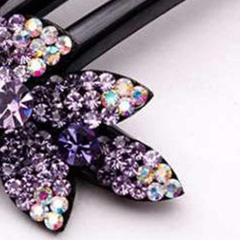 Belicia Rhinestone Flower Hair Comb for Women - Elegant Bridal Wedding Hair Accessories, Multicolor Slide Clips & Barrettes - Perfect for Weddings, Prom, Parties and Special Occasions