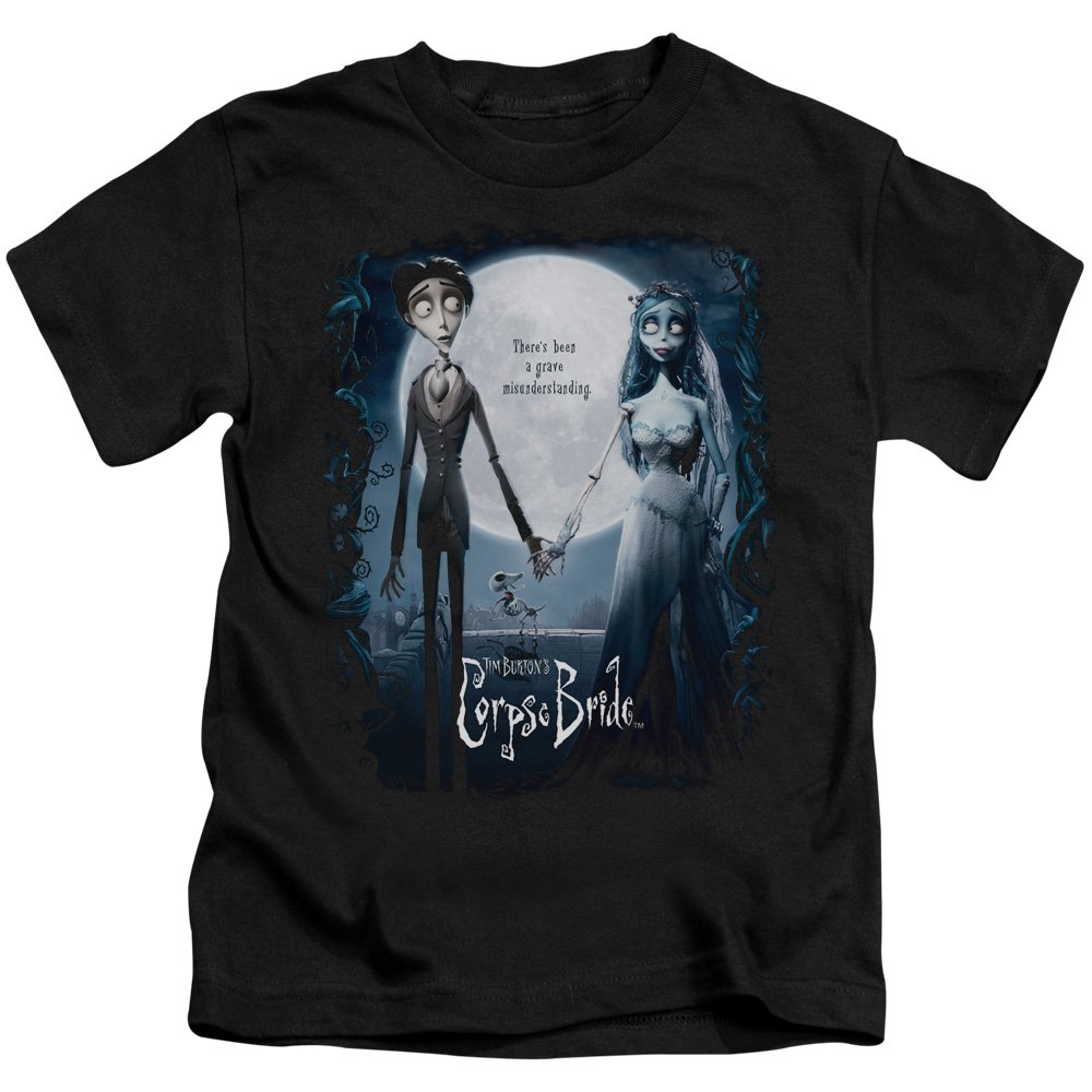 Corpse Bride Movie Poster Unisex Youth T-Shirt for Boys & Girls - Halloween Costume, Cosplay, and Movie Theme Party Outfit