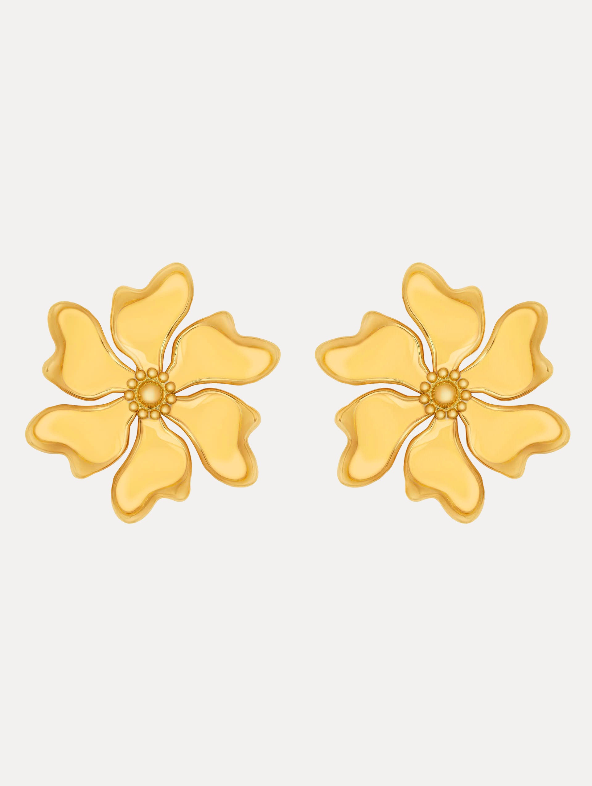 Cherry Blossom Enamel Clip-On Earrings for Women - Japanese Floral Design Non-Piercing Earrings for Parties, Weddings & Everyday Wear