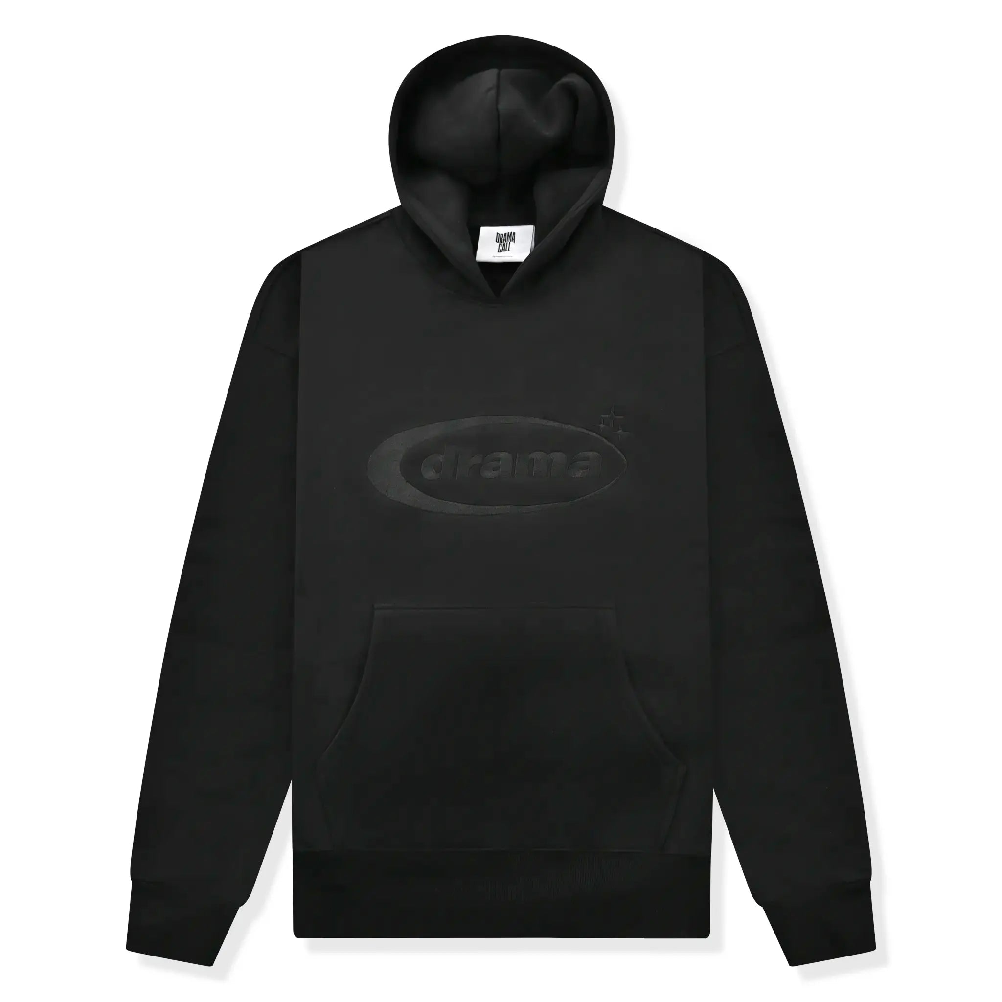 Drama Call Oval Black Hoodie - Stylish Pullover Sweatshirt for Men & Women | Cozy Winter Fashion | Perfect for Casual Wear, Street Style & Outdoor Activities