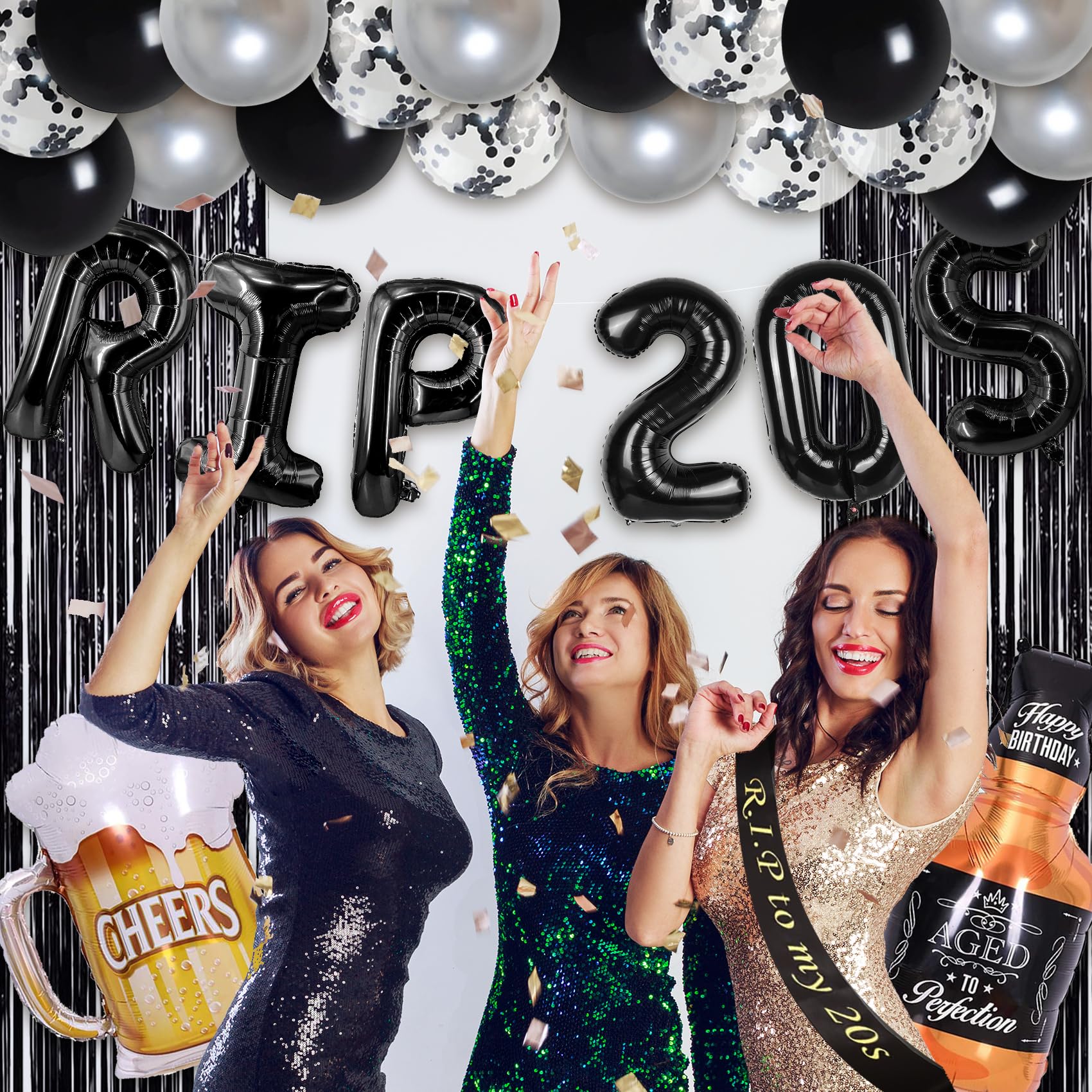 Funny 30th Birthday Decorations - RIP 20s Balloon Set for Women & Men - Death to My 20s Party Supplies - Perfect for 30th Birthday Parties, Milestone Celebrations & Funny Adult Birthday Themes