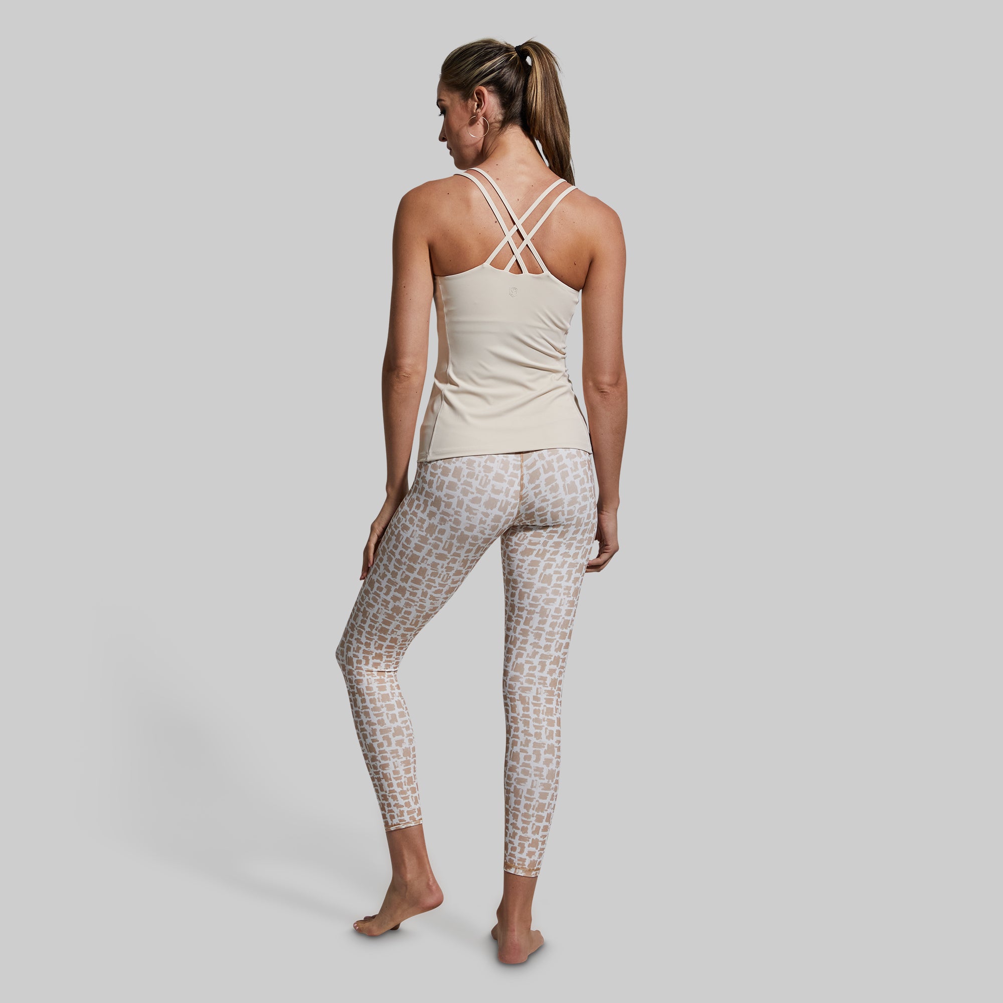 Synergy High-Waisted Yoga Leggings for Women - Cobblestone Gray - Moisture-Wicking & Stretchy Workout Pants for Running, Gym & Lounge Wear