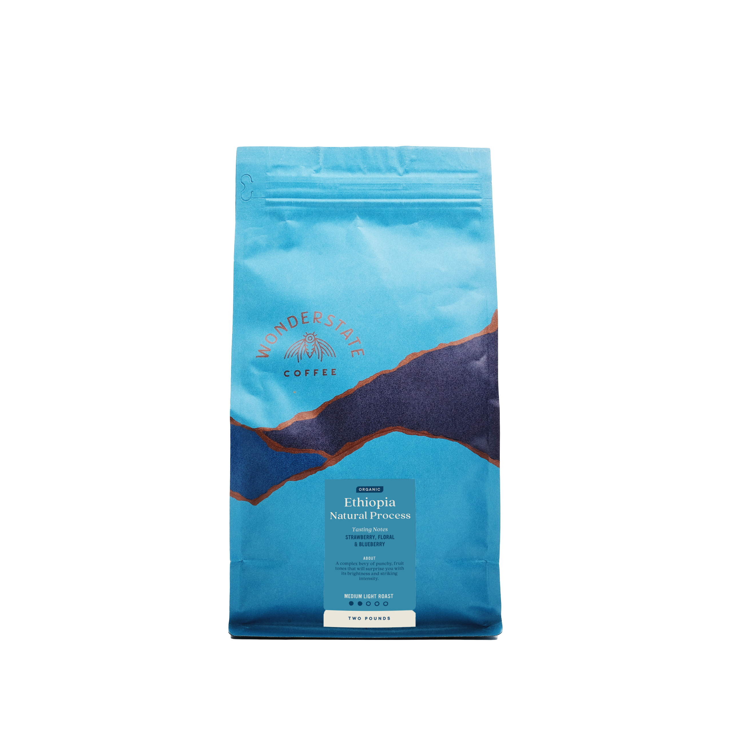 Organic Ethiopia Natural Process Coffee Beans - Single Origin, Fair Trade, Specialty Grade for Pour Over, French Press & Cold Brew at Home