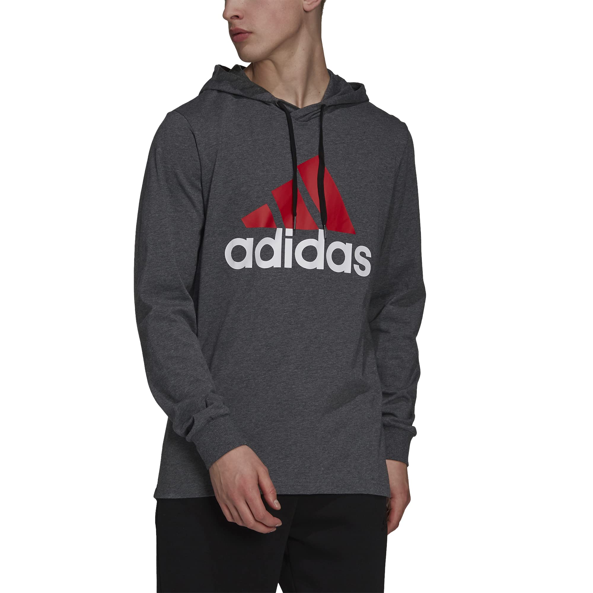 adidas Men's Essentials Logo Hoodie - Soft Fleece Pullover Sweatshirt for Casual Wear, Gym & Street Style | Comfortable Cotton Blend for Everyday Use