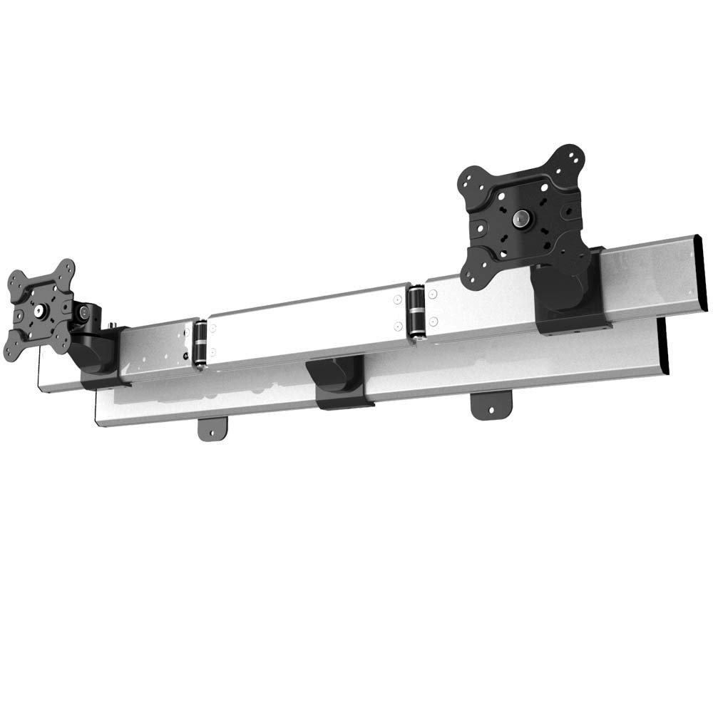 Adjustable Dual Monitor Wall Mount Bracket - Slideable & Tiltable for 13-32 Inch Screens - Perfect for Home Office, Gaming & Workspace Setup