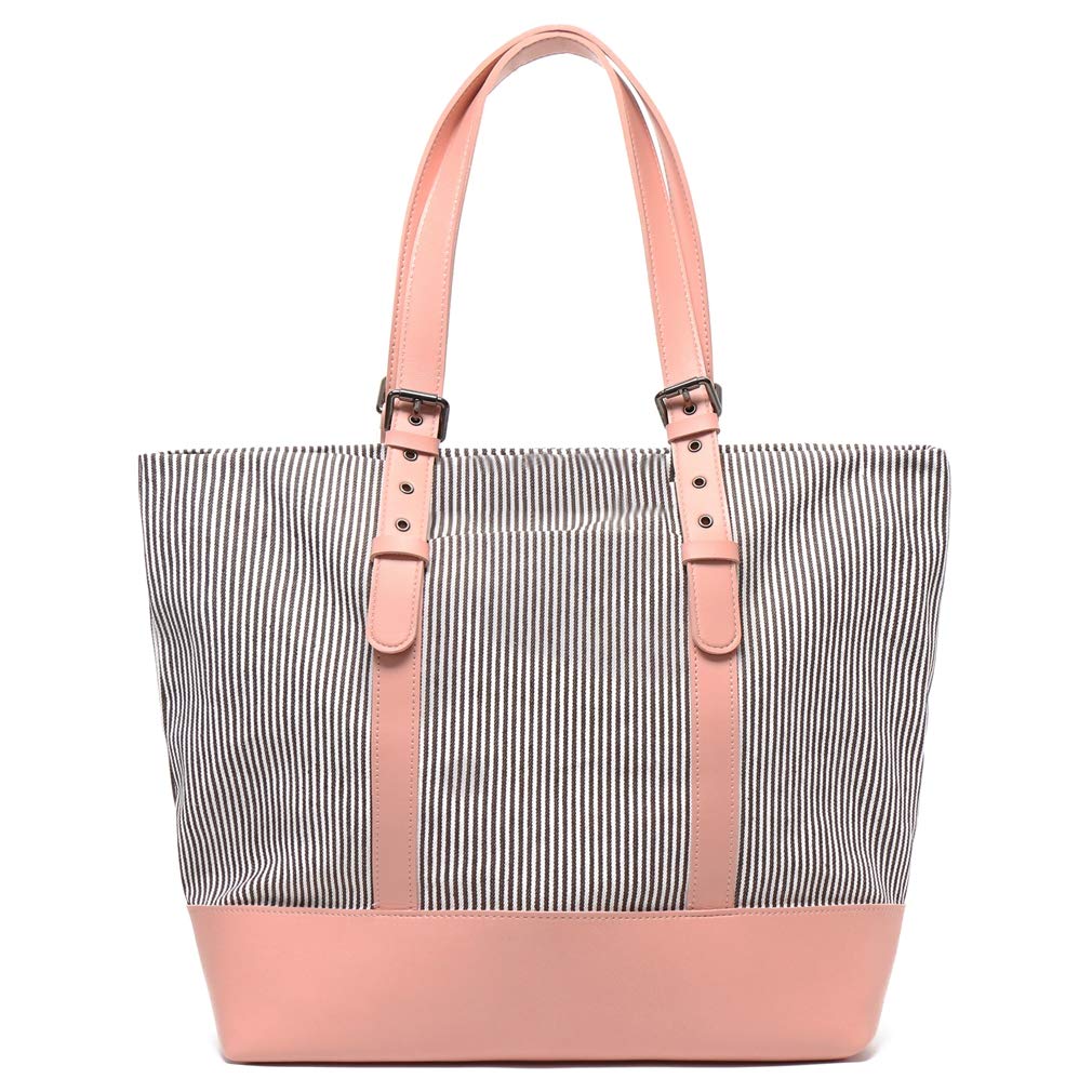 Stylish Women's Canvas Shoulder Tote Bag - Large Work Purse with Top Handle for Everyday Use, Diaper Bag & Commuting | Perfect for Office, Travel & Mom Essentials
