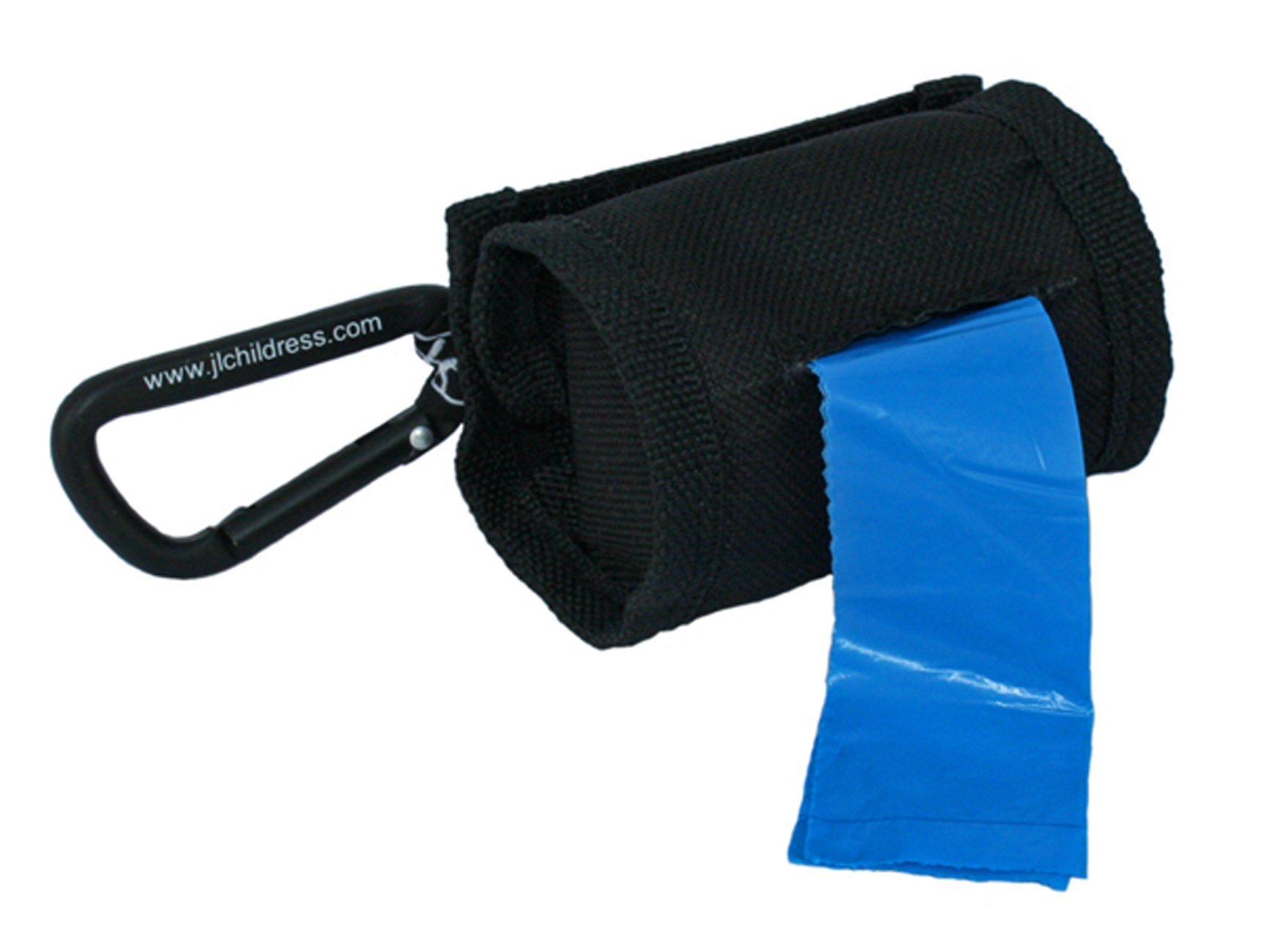 J.L. Childress Portable Fabric Duffel Dispenser & Waste Bag Refill - 30 Disposable Bags for Strollers & Diaper Bags - Black | Perfect for Travel, Baby Care & On-the-Go Waste Disposal