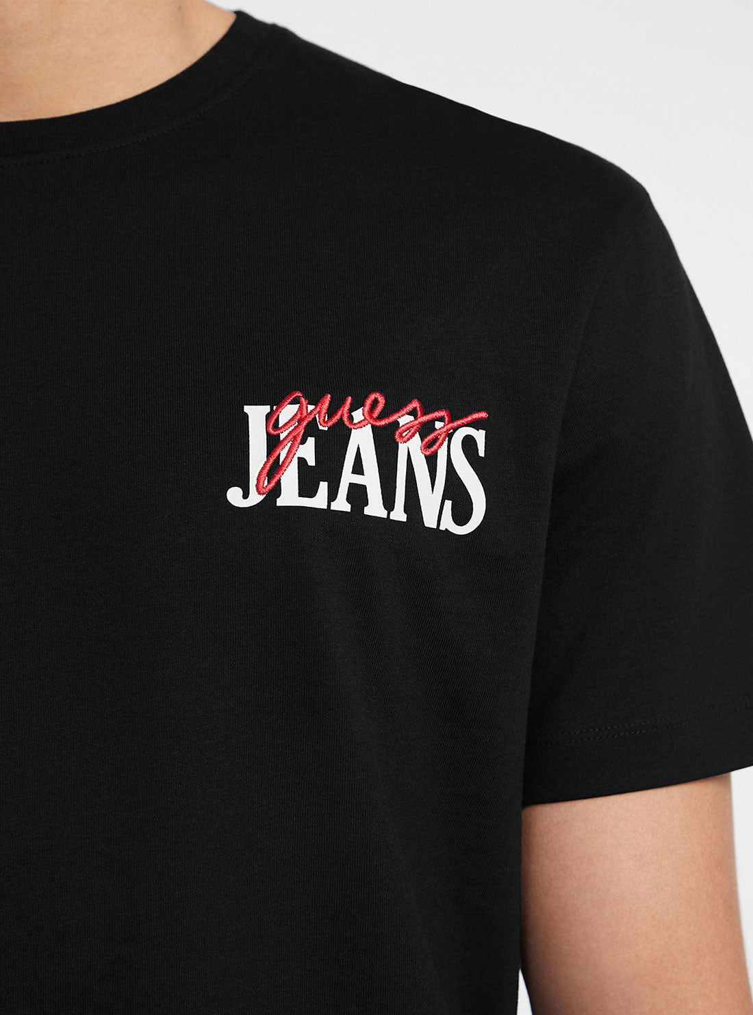Guess Black Logo T-Shirt for Women | Casual Cotton Tee | Perfect for Everyday Wear, Outings & Street Style Fashion
