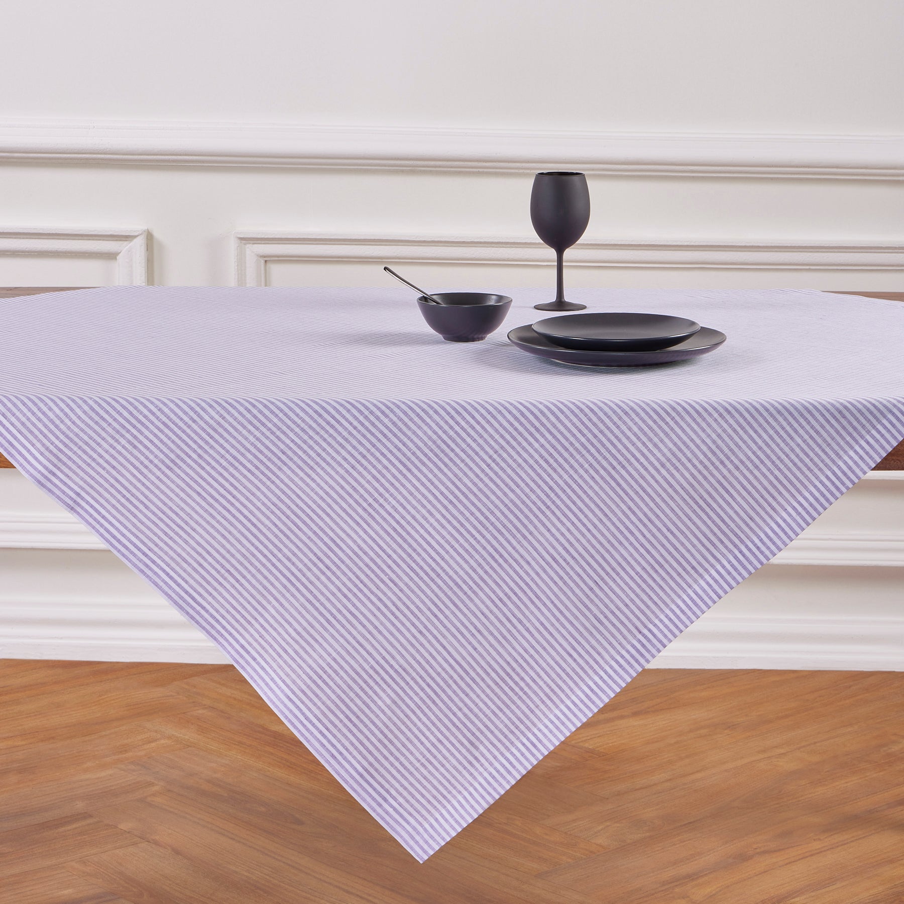 Elegant Narrow Stripe Table Throw - Stylish Cotton Table Runner for Dining Room Decor, Wedding & Holiday Table Setting - 16x72 Inches