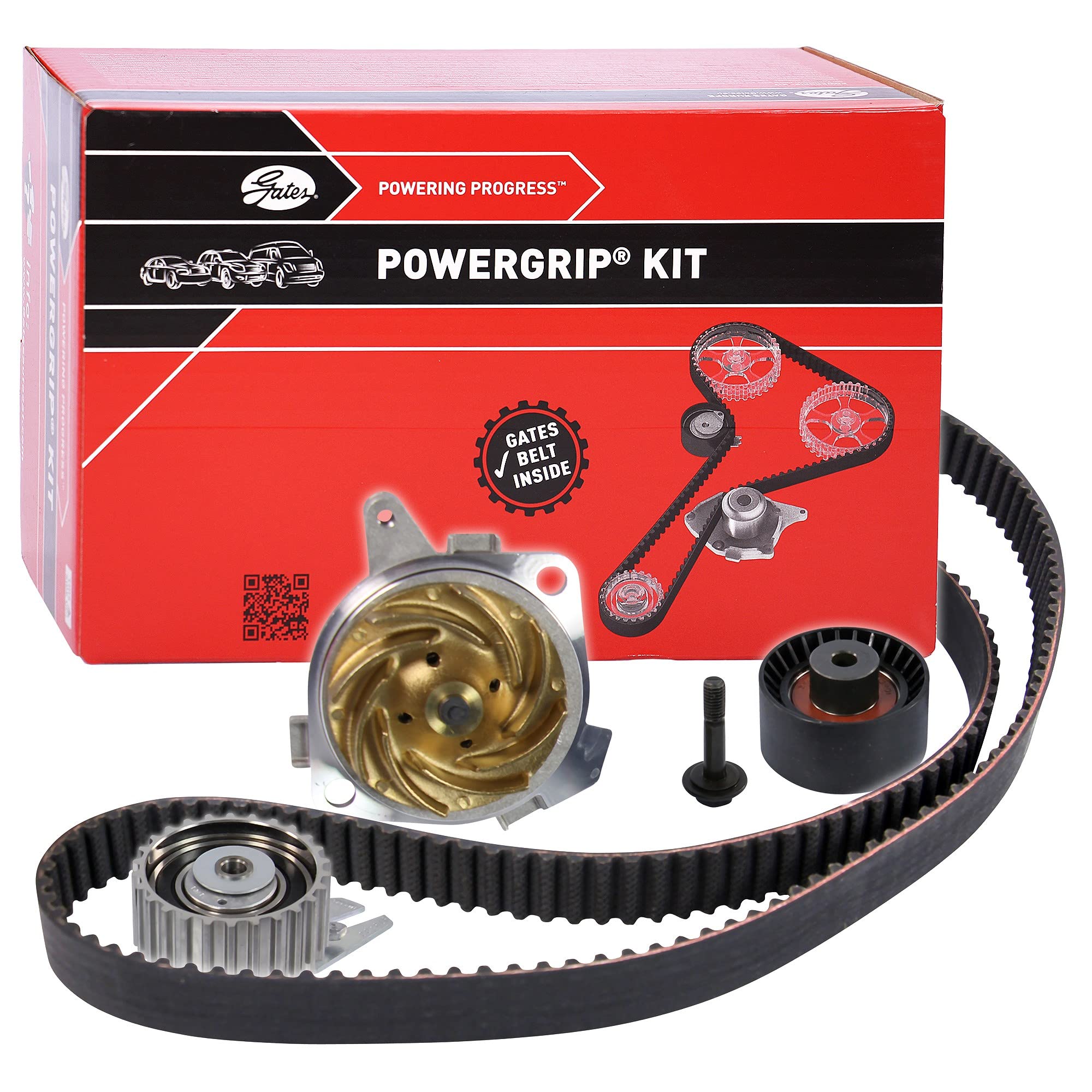 Gates KP15653XS Powergrip Timing Belt Kit for Water Pump Replacement - High-Performance Engine Maintenance for Ford, Chevy, Dodge | DIY Car Repair & Automotive Upgrade Solution