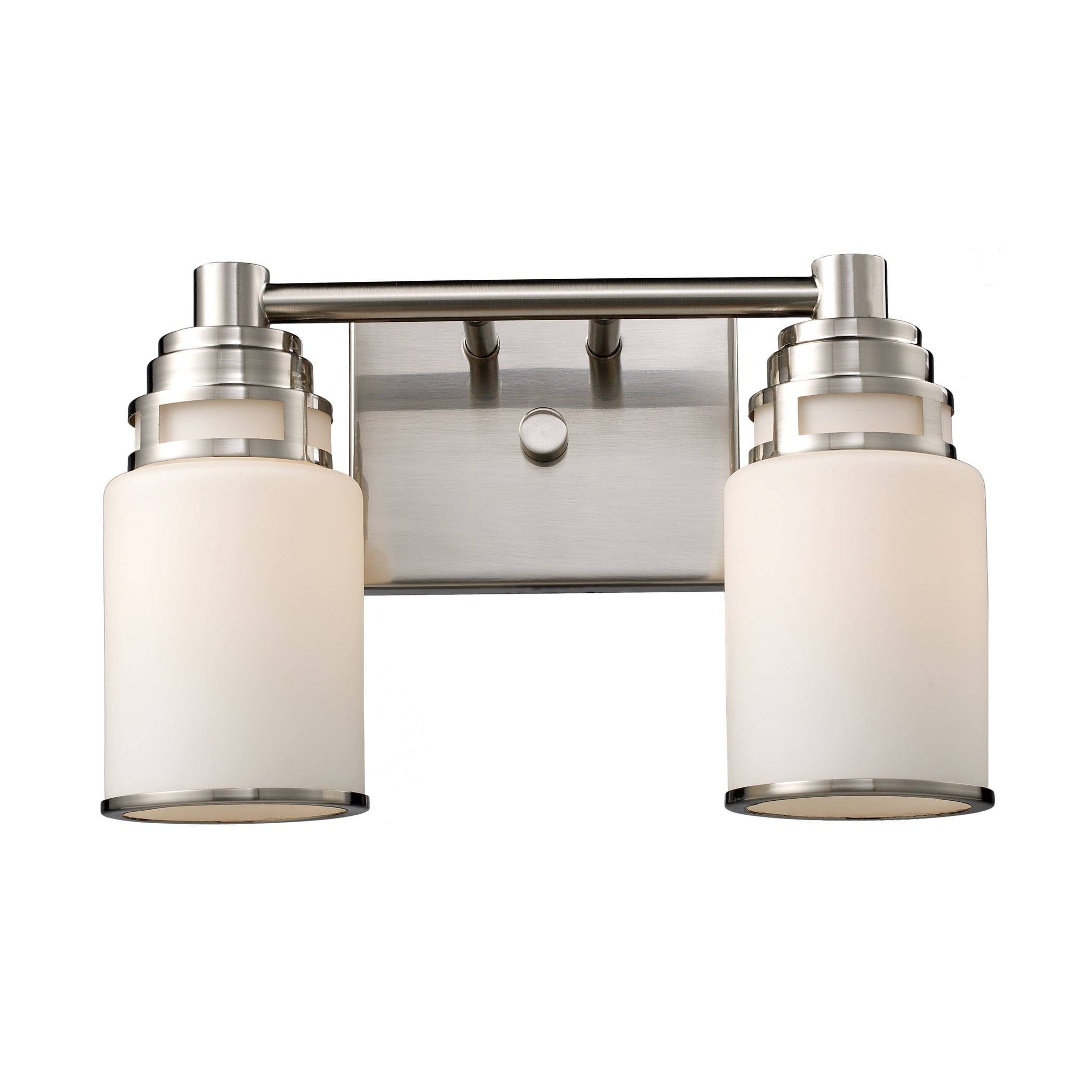 Elk Lighting Bryant 2-Light LED Bathroom Vanity Light in Satin Nickel - 800 Lumens per Light (1600 Total), Dimmable for Perfect Ambiance | Ideal for Bathroom Makeup, Shaving & Spa-Like Relaxation