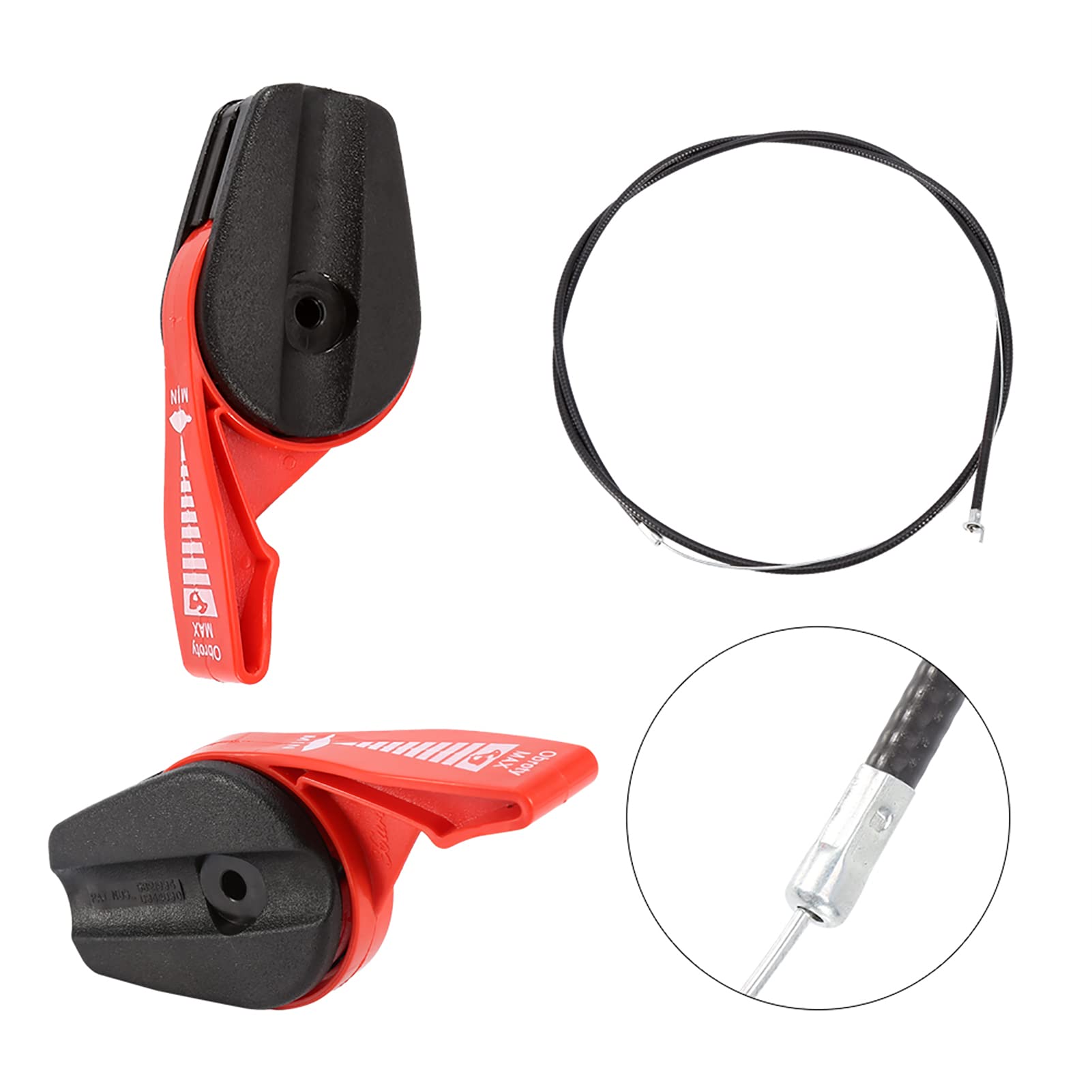 TOPINCN Universal 65in Lawn Mower Throttle Cable - Replacement String Trimmer Throttle Control Switch & Handle Kit for Garden Lawnmowers & Brushcutters (Red) | Perfect for DIY Repairs & Outdoor Yard Maintenance