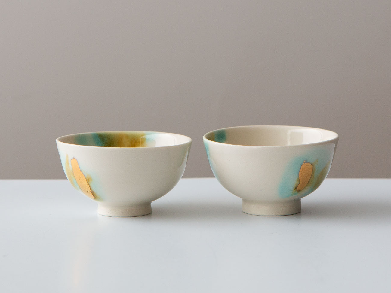 Vintage Mid Century Modern Coffee Cups - Set of 2 Retro Ceramic Mugs for Home, Office & Gift Giving