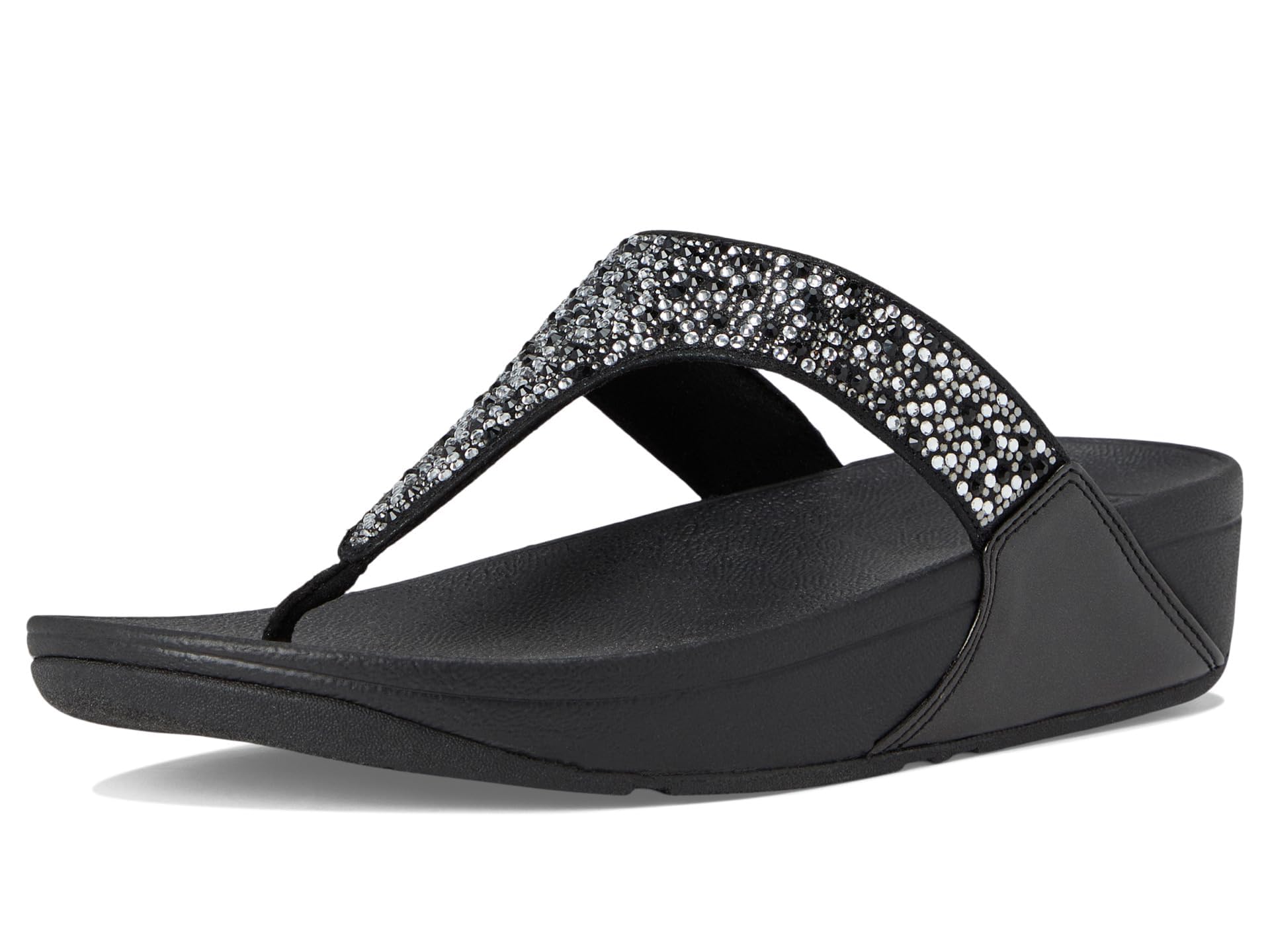 FitFlop Women's LULU Crystal Embellished Toe-Post Sandals - Comfortable Summer Flip Flops with Arch Support for Beach, Pool & Casual Wear