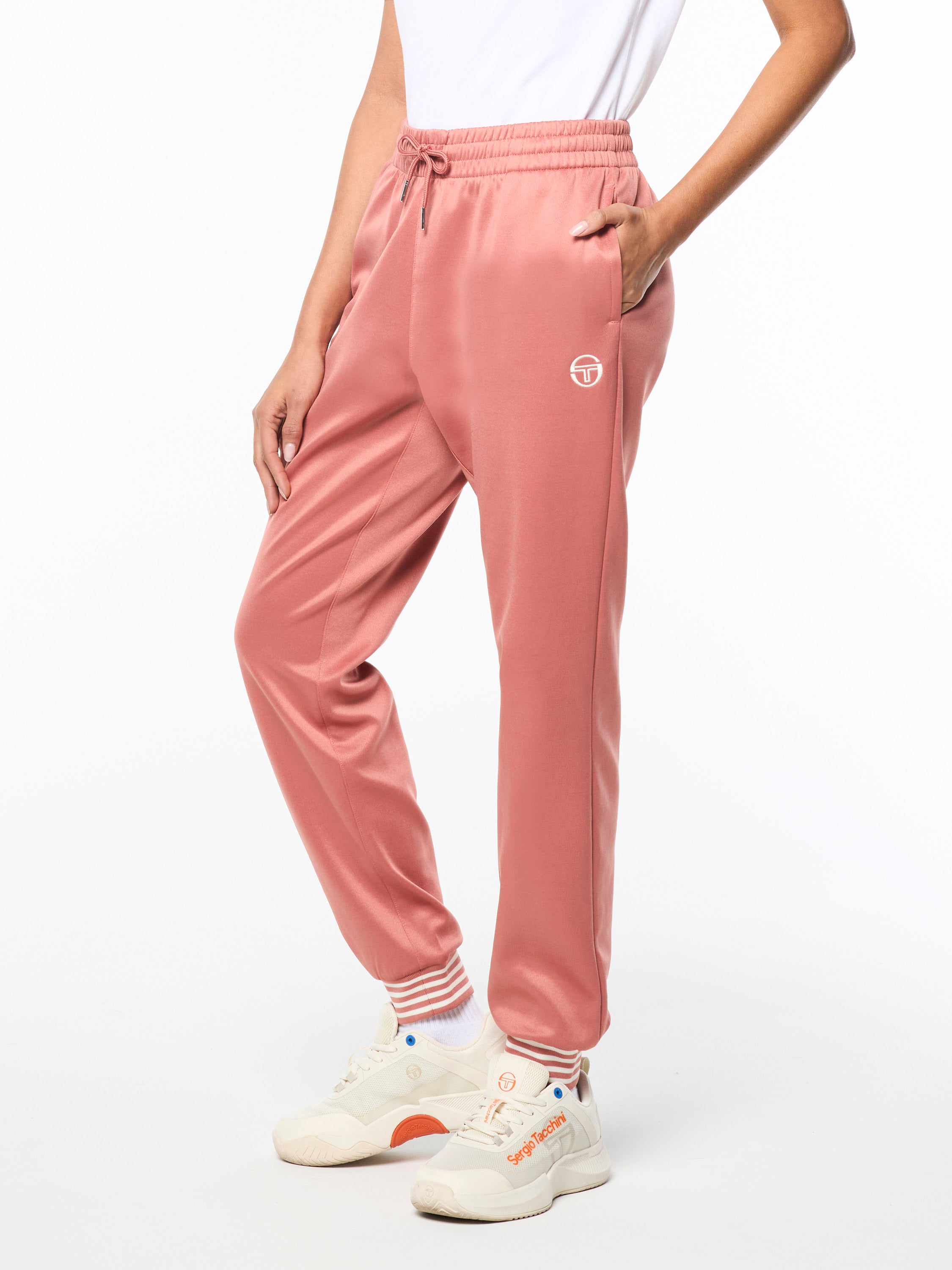 Sienna Women's Light Mahogany Track Pants - Comfortable Athletic Joggers for Running, Yoga & Lounge Wear - High Waisted Casual Sweatpants with Pockets