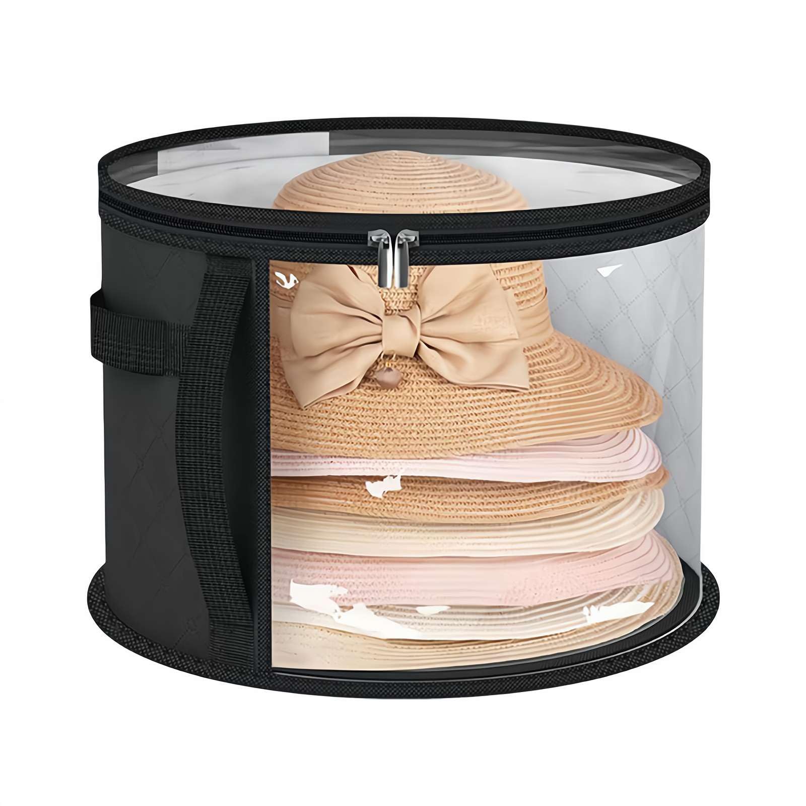 Oversized Clear Hat Storage Bag for Women & Men - Cowboy Hat Organizer for Closet - Wide Brim Hat Case with Carrying Handles - Collapsible Hat Box for Travel & Home Storage - Perfect for Cowboy Hats, Sun Hats & Caps