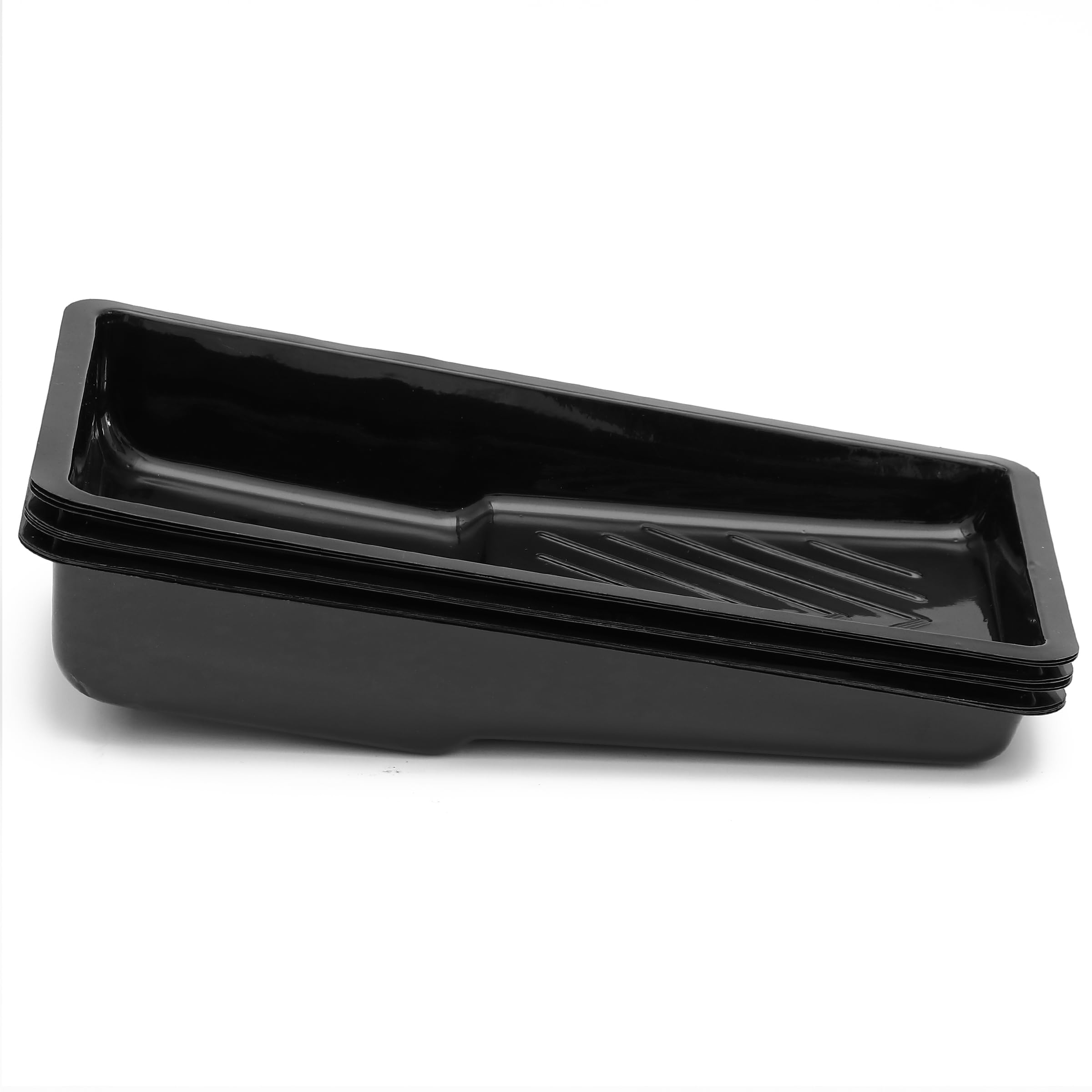 Bates 4 Inch Paint Tray Liners - 12 Pack Disposable Plastic Paint Roller Trays for Walls & Ceilings | Black Paint Pan Liners for Easy Cleanup & DIY Home Painting Projects