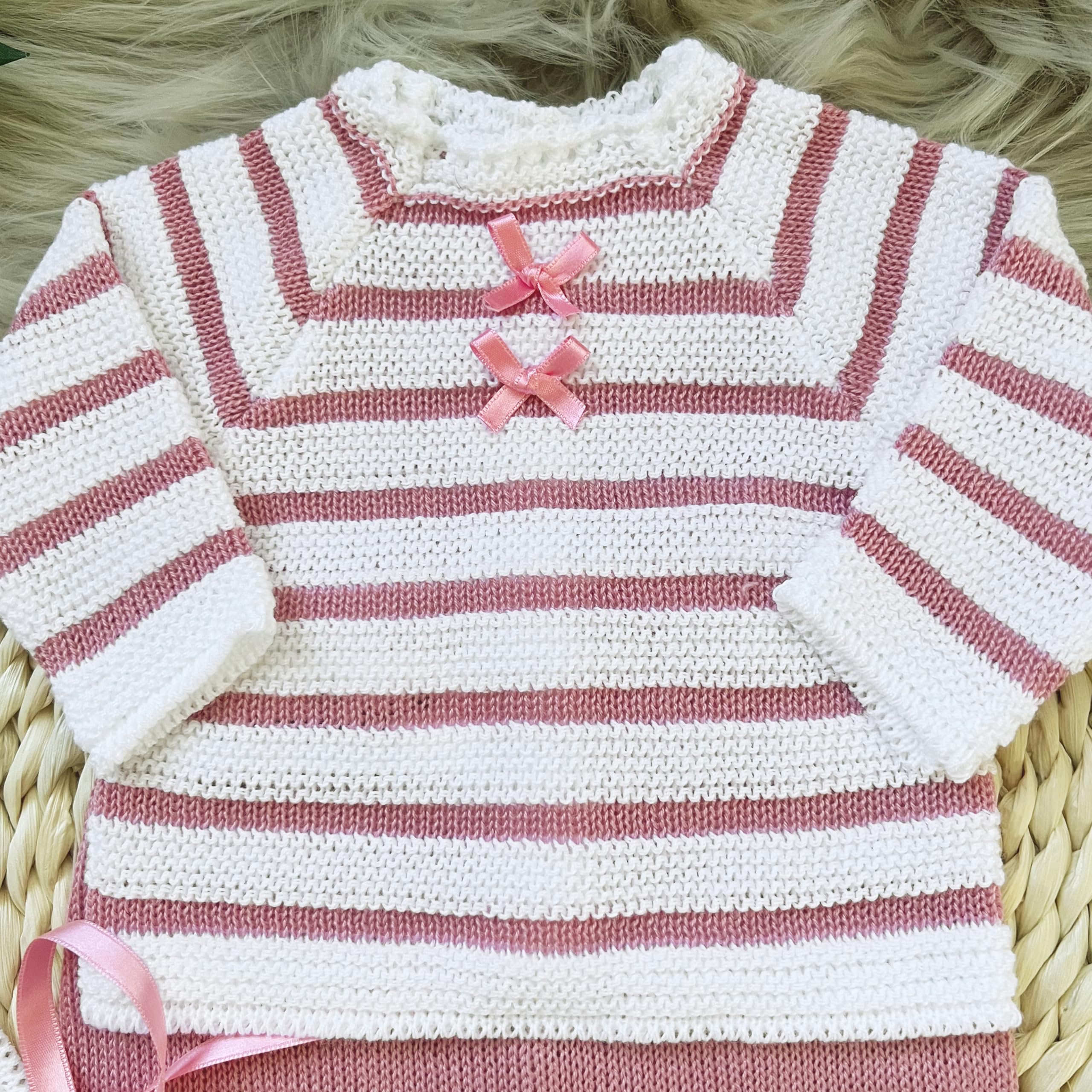 Newborn Baby Knitted Clothes Set - Soft Cotton Coming Home Outfit for Boys & Girls | Perfect for Hospital Photos, Christening & First Family Outings