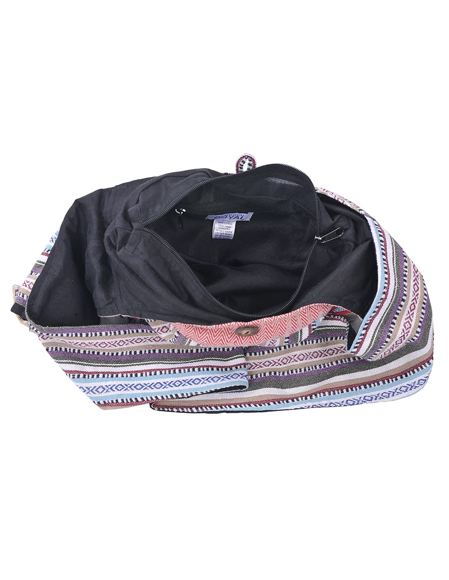 THE COLLECTION ROYAL Women's Graphic Crossbody Bag - Boho Hippie Cloth Purse for Everyday Use, Travel & Festival Accessories