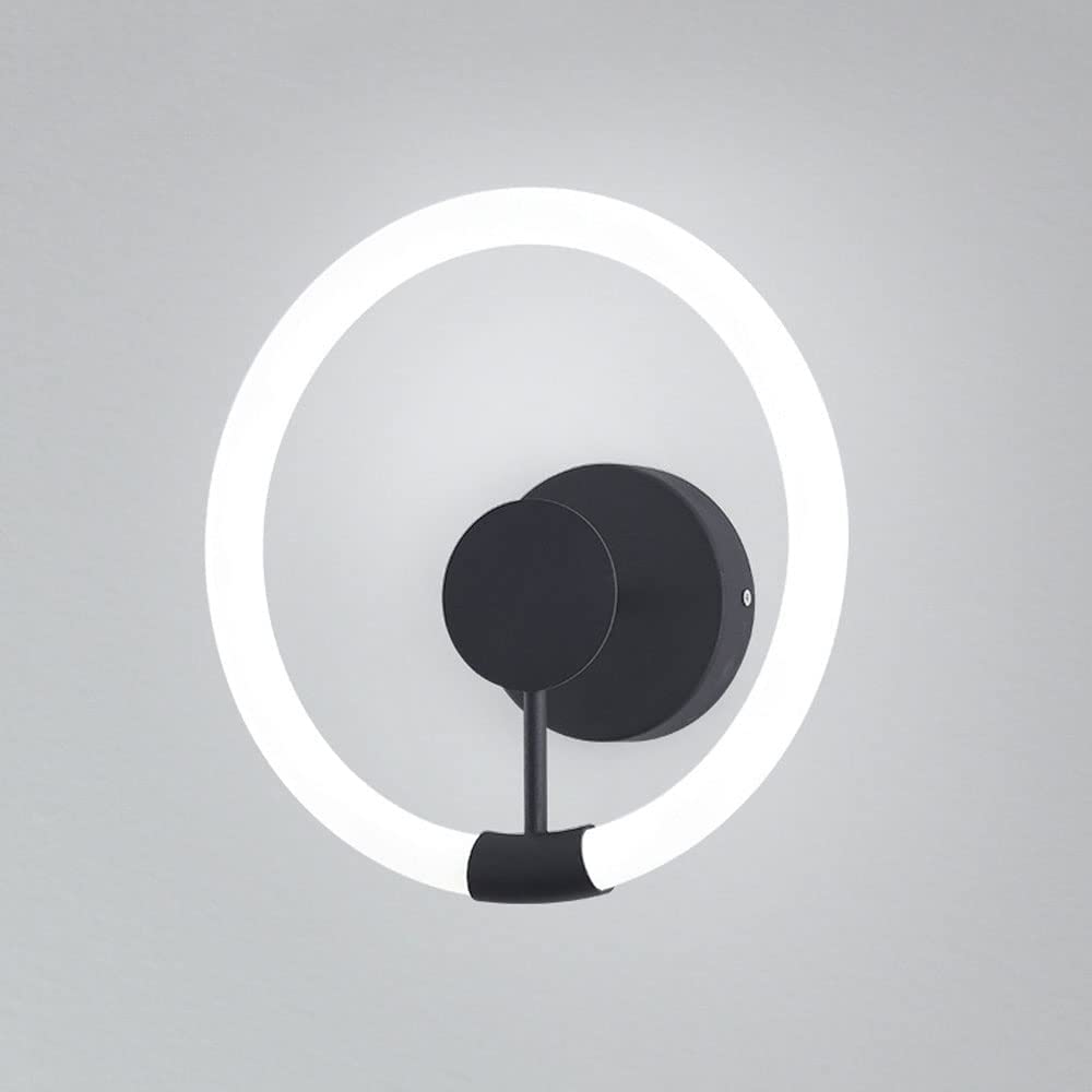 Modern LED Wall Sconce Lamp - 10W Energy Saving Wall Light Fixture for Living Room, Bedroom, Corridor & Foyer - Nordic Style Headboard & Bedside Lighting (Black) - Perfect for Ambient Lighting and Space-Saving Home Decor