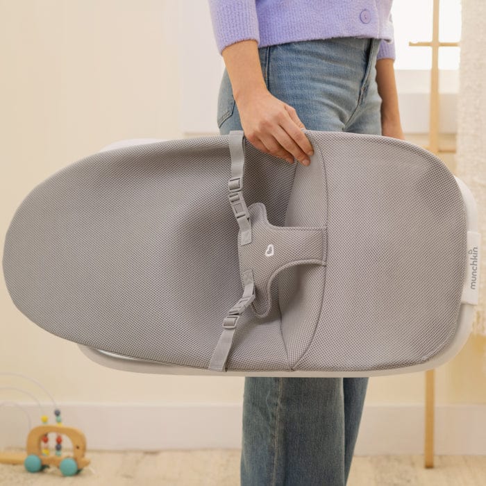 Munchkin Spring 2-in-1 Baby Bouncer and Rocker - Convertible Infant Seat for Playtime & Naptime - Soft Cushioned Support for Newborns to Toddlers - Perfect for Nursery, Living Room or Travel