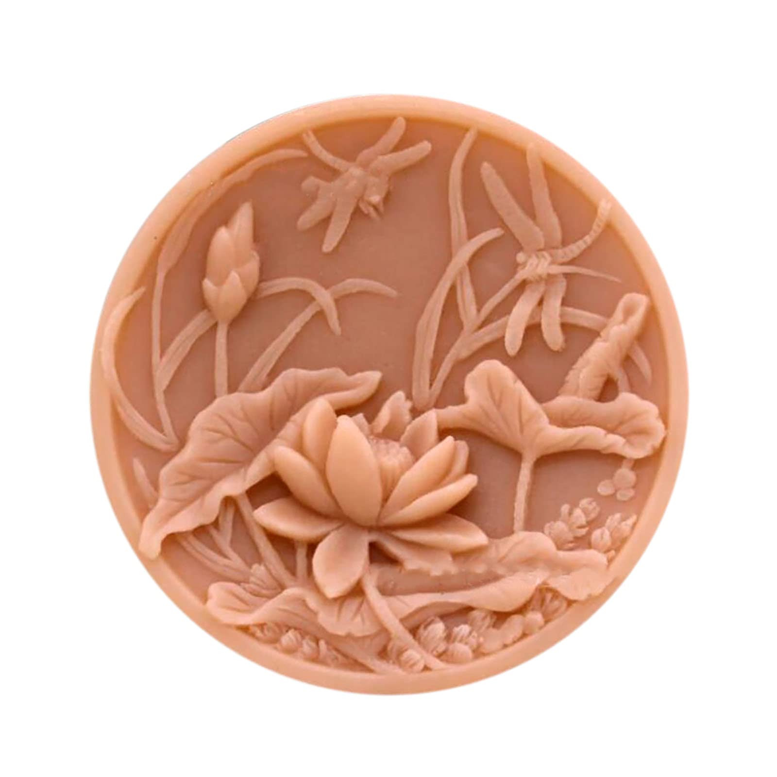 Premium Silicone Soap Molds for DIY Handmade Soap - Round Flower, Lotus & Dragonfly Design - Ideal for Cold Process Soap Making, Bath Bombs, Candle Making - Perfect for Home Crafting, Gifts & Spa Decor