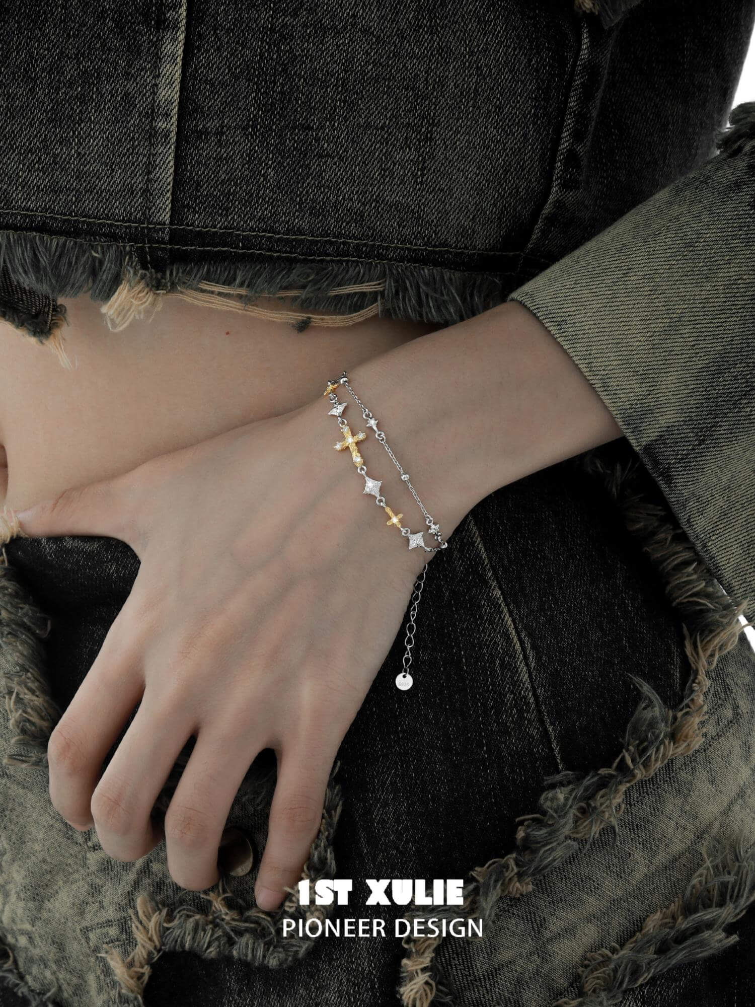 18K Gold Plated & 925 Sterling Silver Chain Bracelet for Women | Elegant Starfall Design | Perfect for Gifts, Weddings, Anniversaries & Everyday Wear