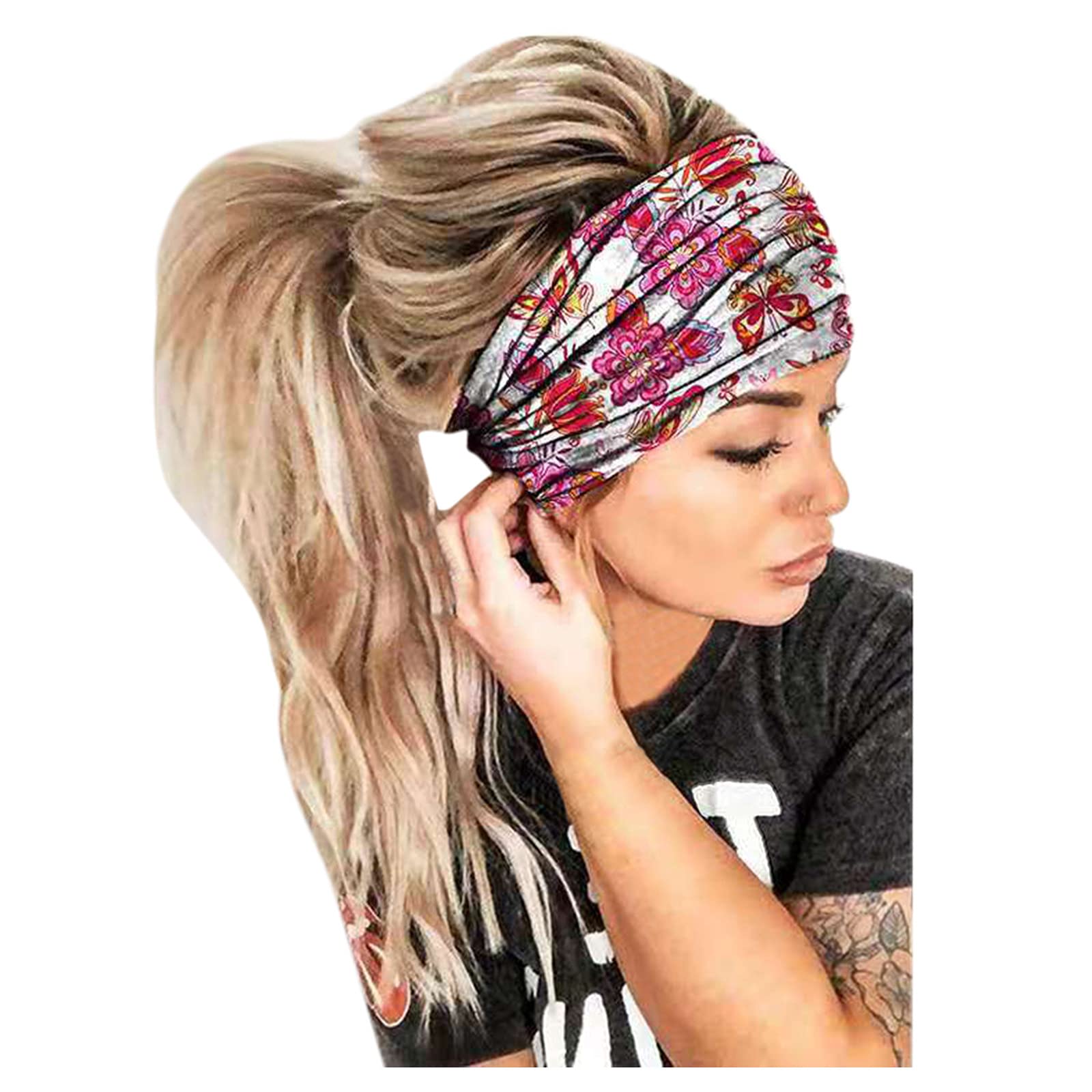 Boho Leopard Print Headbands for Women - Criss Cross Elastic Hair Bands, Stretchy Twist Head Wraps for Workout, Yoga, and Fashion Accessories