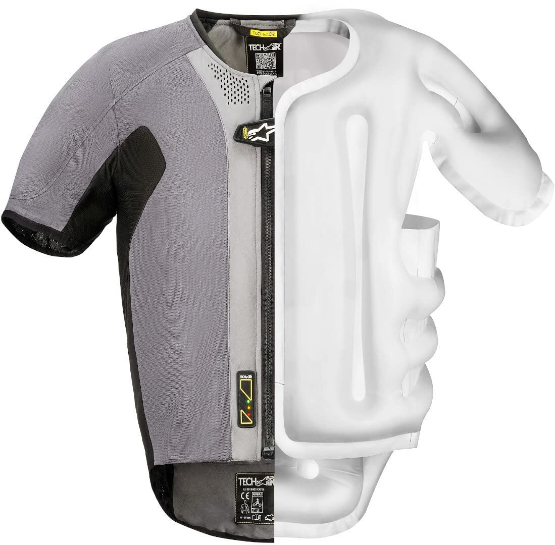 Alpinestars Tech-Air 5 Airbag Vest for Men & Women - XS Size, Dark Grey - Motorcycle Racing & Street Riding Safety Gear