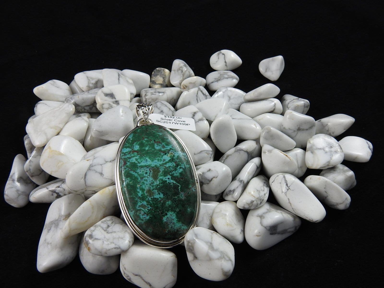 Chrysocolla Sterling Silver Pendant - Natural Gemstone Jewelry for Women, Handmade Necklace for Spiritual Healing & Energy Balance | Perfect for Meditation, Yoga & Everyday Wear
