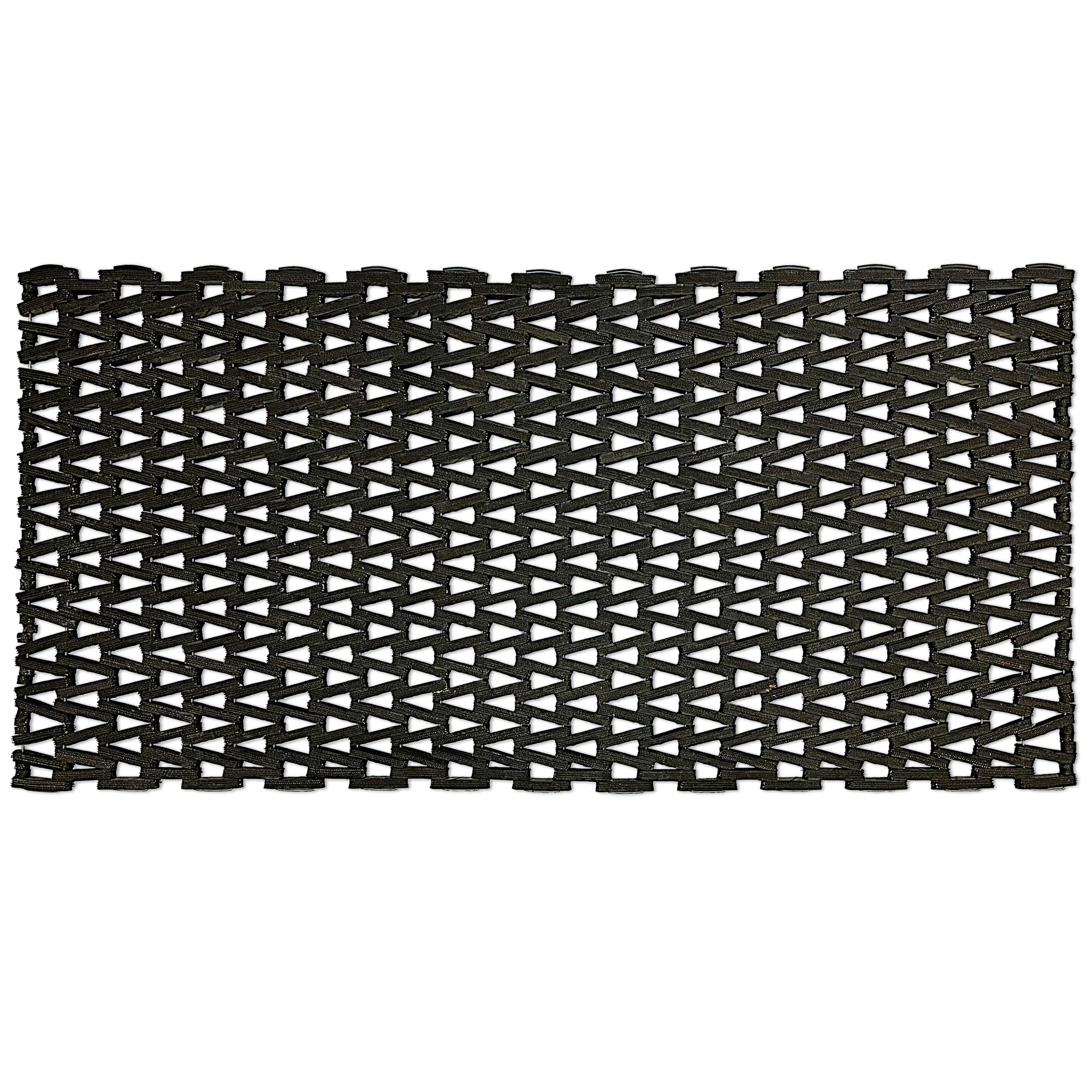 Durable Durite Recycled Tire-Link Outdoor Entrance Mat, Herringbone Weave, 24