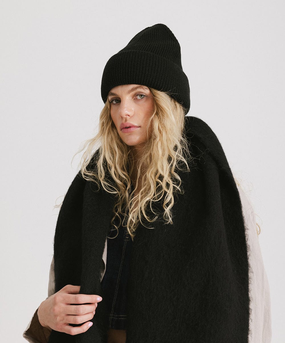 Lou Oversized Knit Beanie - Soft Chunky Winter Hat for Women & Men - Perfect for Cold Weather, Skiing, and Outdoor Activities