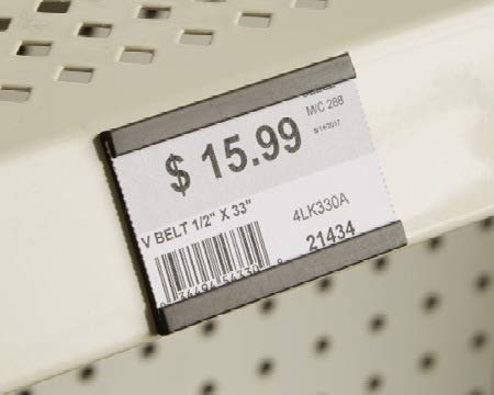 Magnetic UPC Label Holder for Pharmacy Shelves & Gondola Displays - 50 Pack, Fits 2