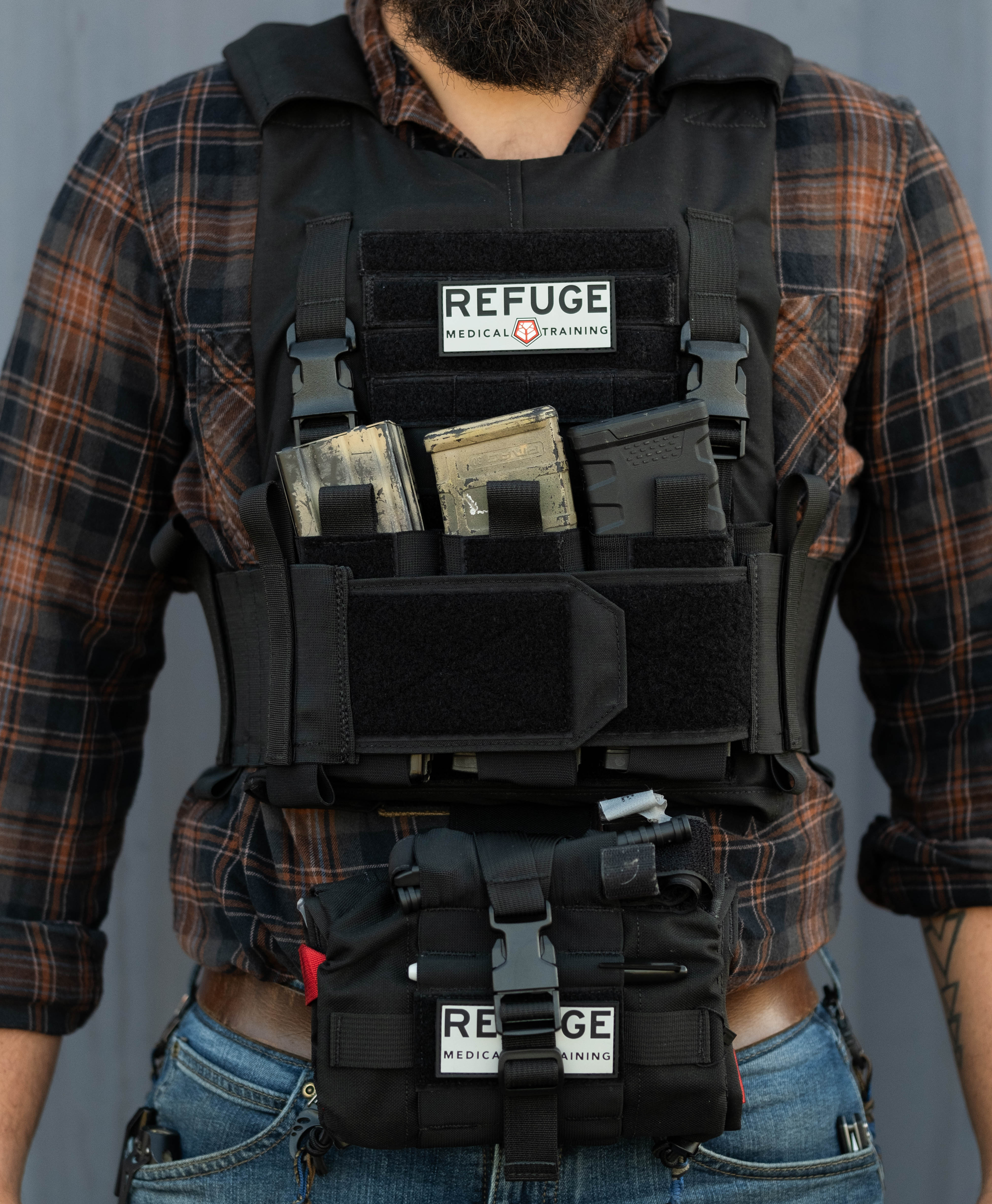 Tactical Plate Carrier Vest - Military & Law Enforcement Body Armor for Combat, Training & Outdoor Survival | The Refuge Plate Carrier