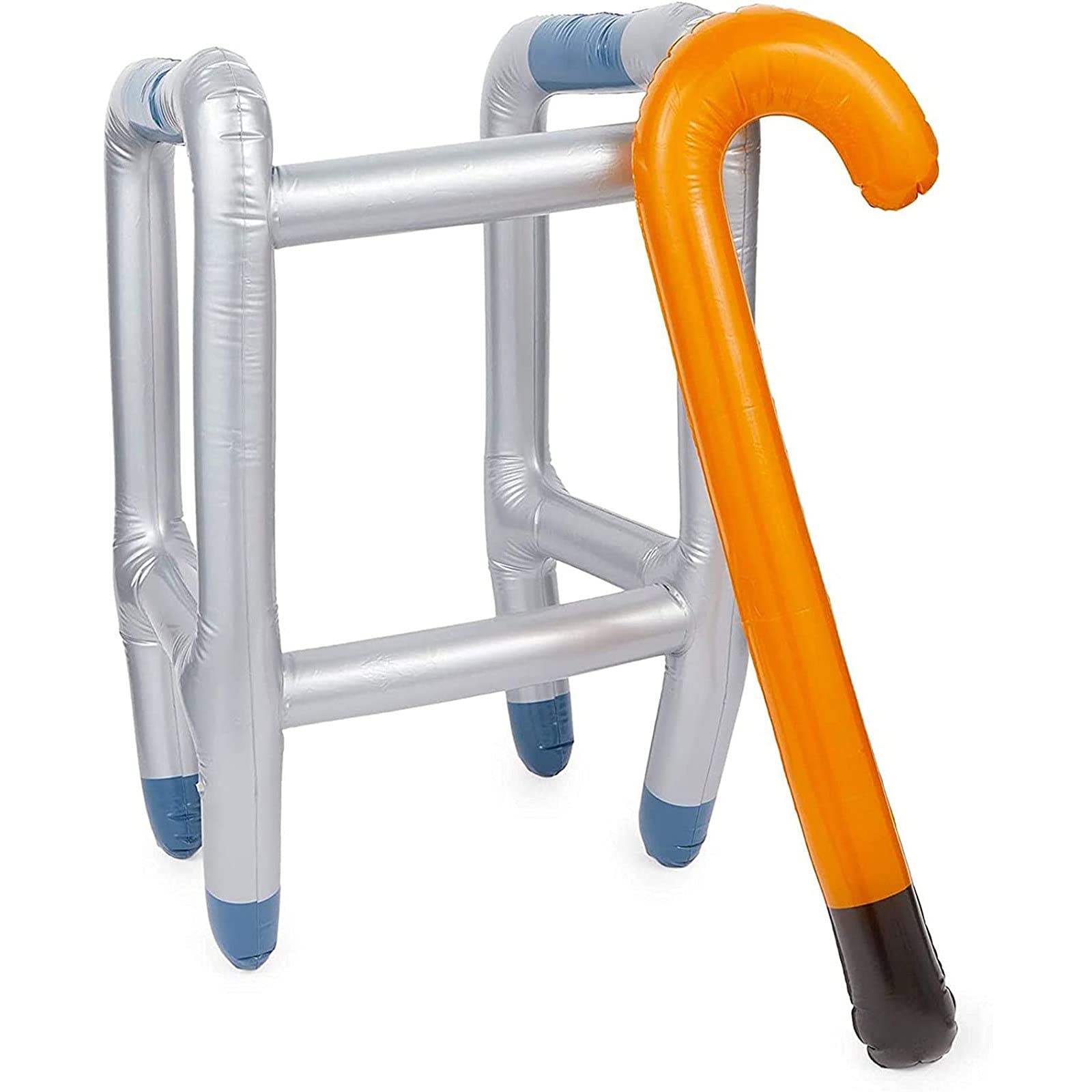 Vintage Halloween Inflatable Walker & Cane Decor Set (2-Piece) - Spooky Outdoor Halloween Decorations, Party Props, and Yard Inflatable Accessories for Halloween Parties, Haunted Houses, and Trick-or-Treat Displays