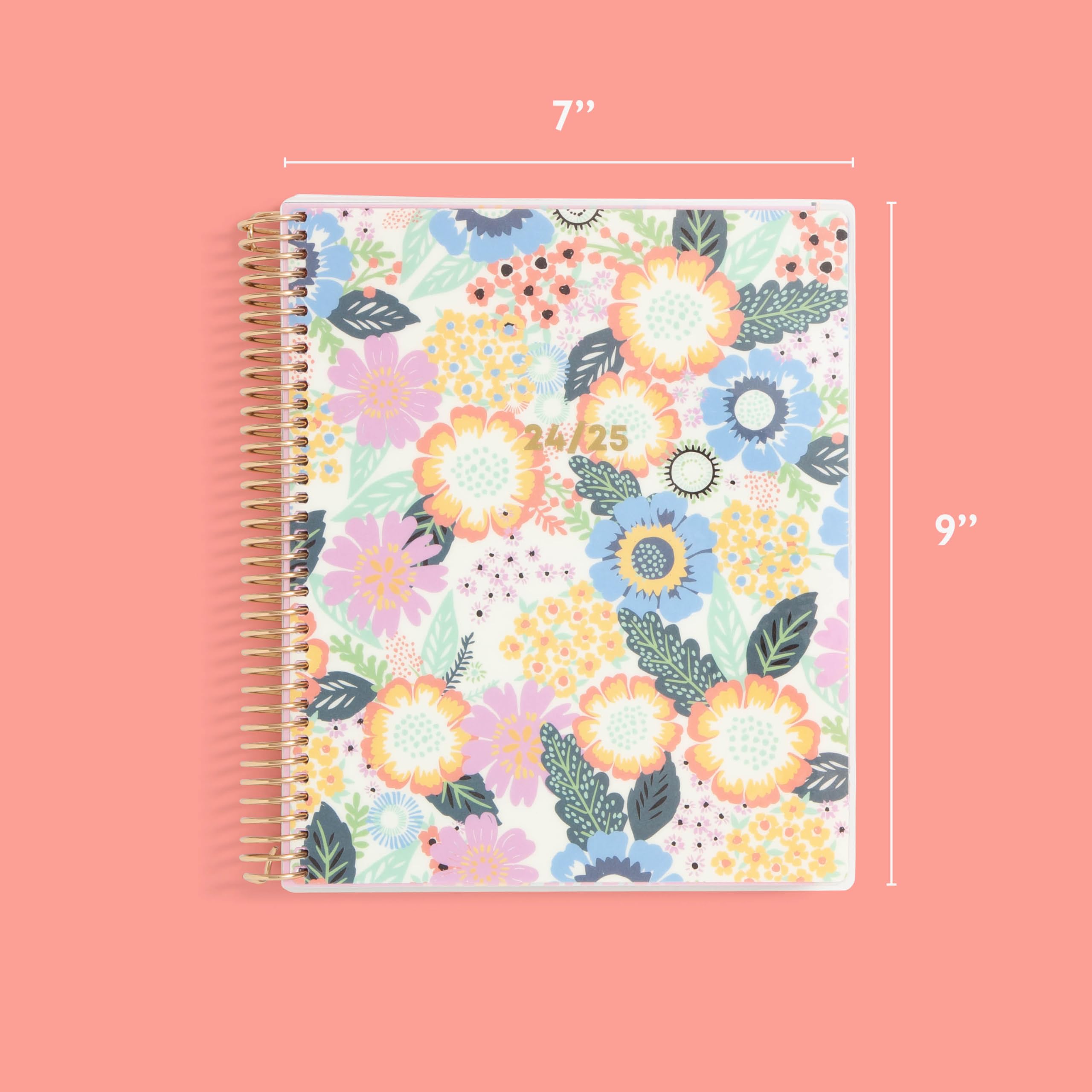 Blue Sky Livewell 2024-2025 Academic Planner - 7x9 Inch Weekly & Monthly Organizer with Floral Flexible Wirebound Cover - Perfect for Students, Teachers & Office Professionals - School, Work & Personal Scheduling