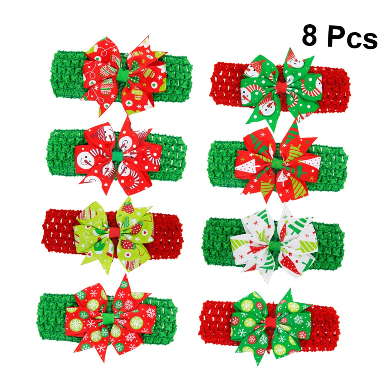 24 Pcs Kids Hair Bows & Headbands - Cute Hair Accessories for Girls, Christmas Party Favors, Birthday Gifts - Perfect for Holidays, School & Special Occasions