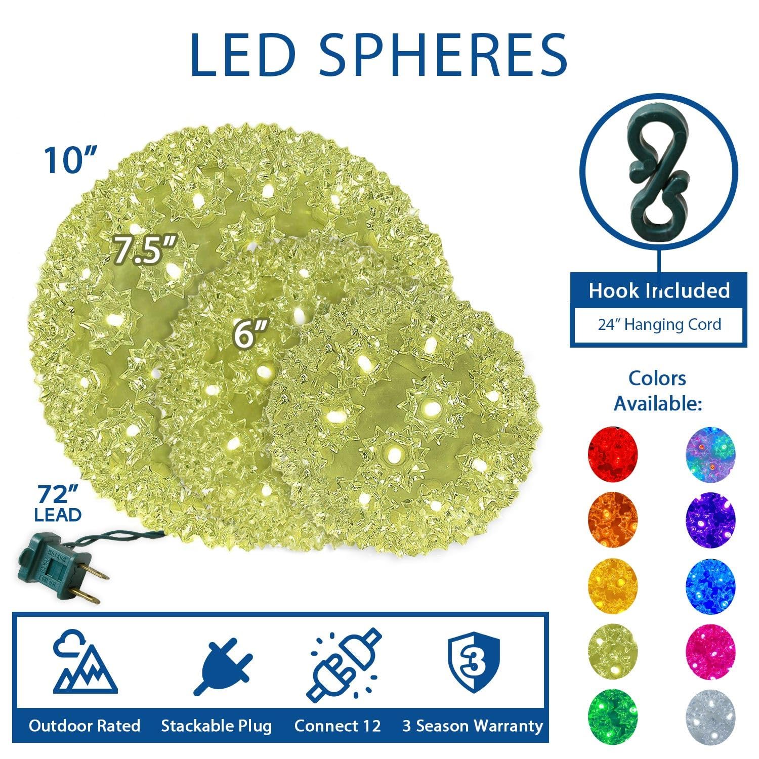 Commercial Grade LED Starlight Sphere - 100-Light 7.5