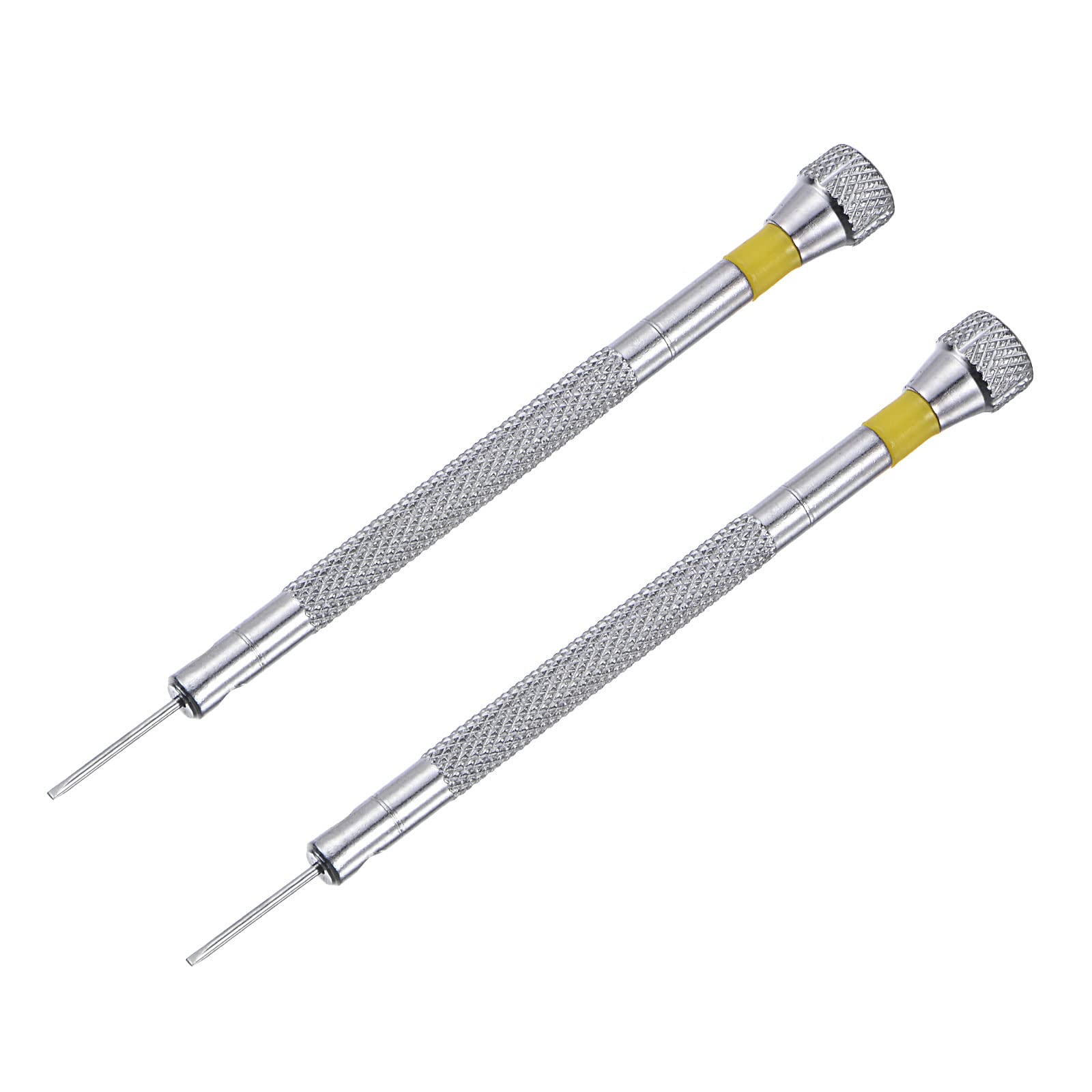 uxcell Micro Precision Screwdriver Set - 0.8mm Slotted Head for Watch, Eyeglasses & Electronics Repair (2-Piece) - Perfect for Jewelry, Smartphone & Small Device Maintenance