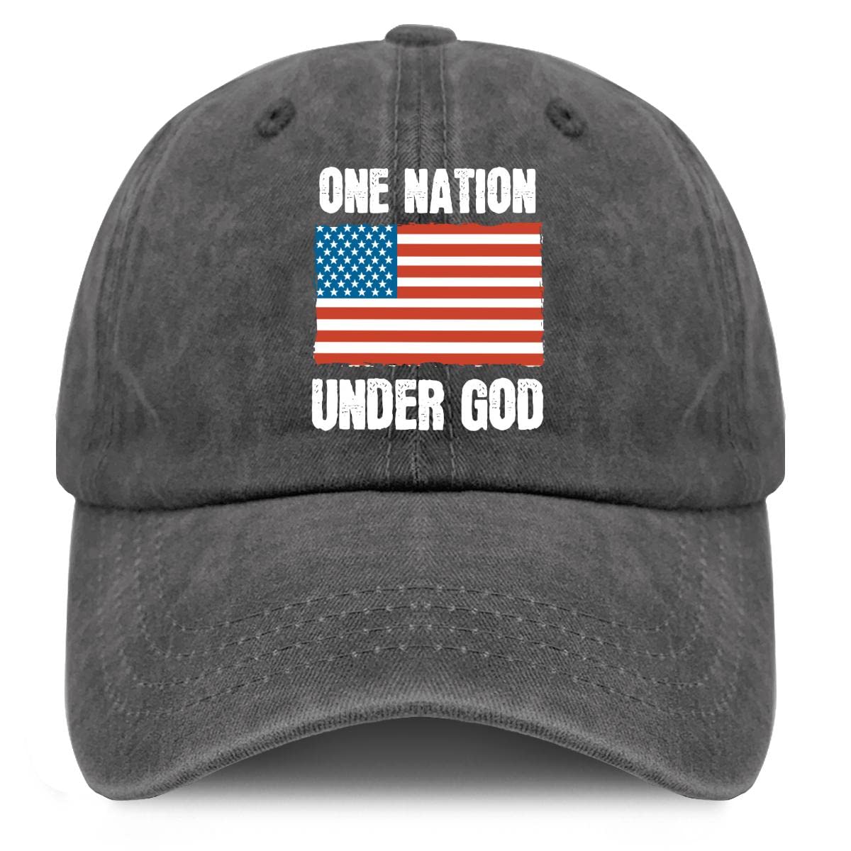 Funny Women's Baseball Cap - One Nation Under God Dad Hat - Cotton Flex Fit for Hiking, Climbing & Outdoor Adventures