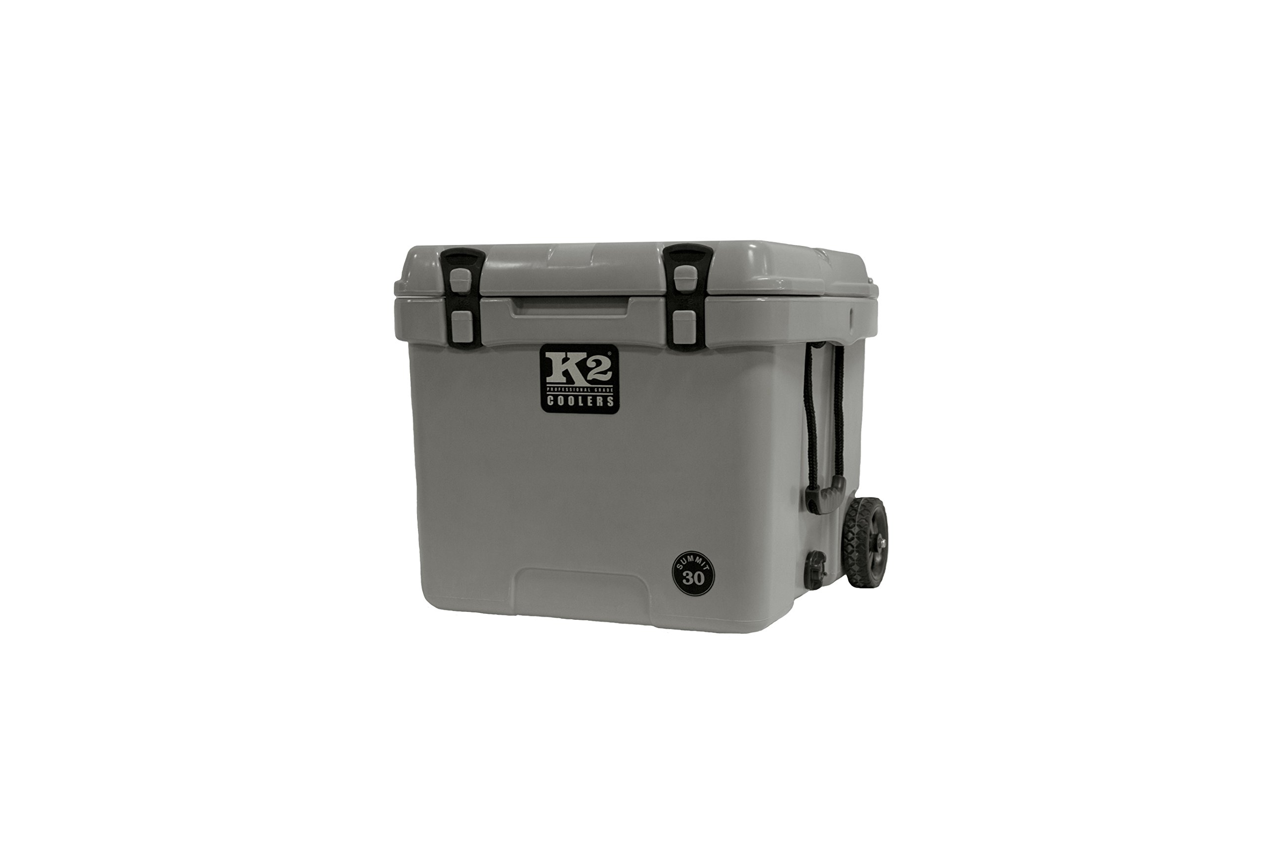 K2 Coolers Summit Wheeled 30 Cooler - Heavy Duty Rolling Cooler for Camping, Beach, Tailgating & Outdoor Adventures - 30 Quart Insulated Cooler with Wheels for Easy Transport