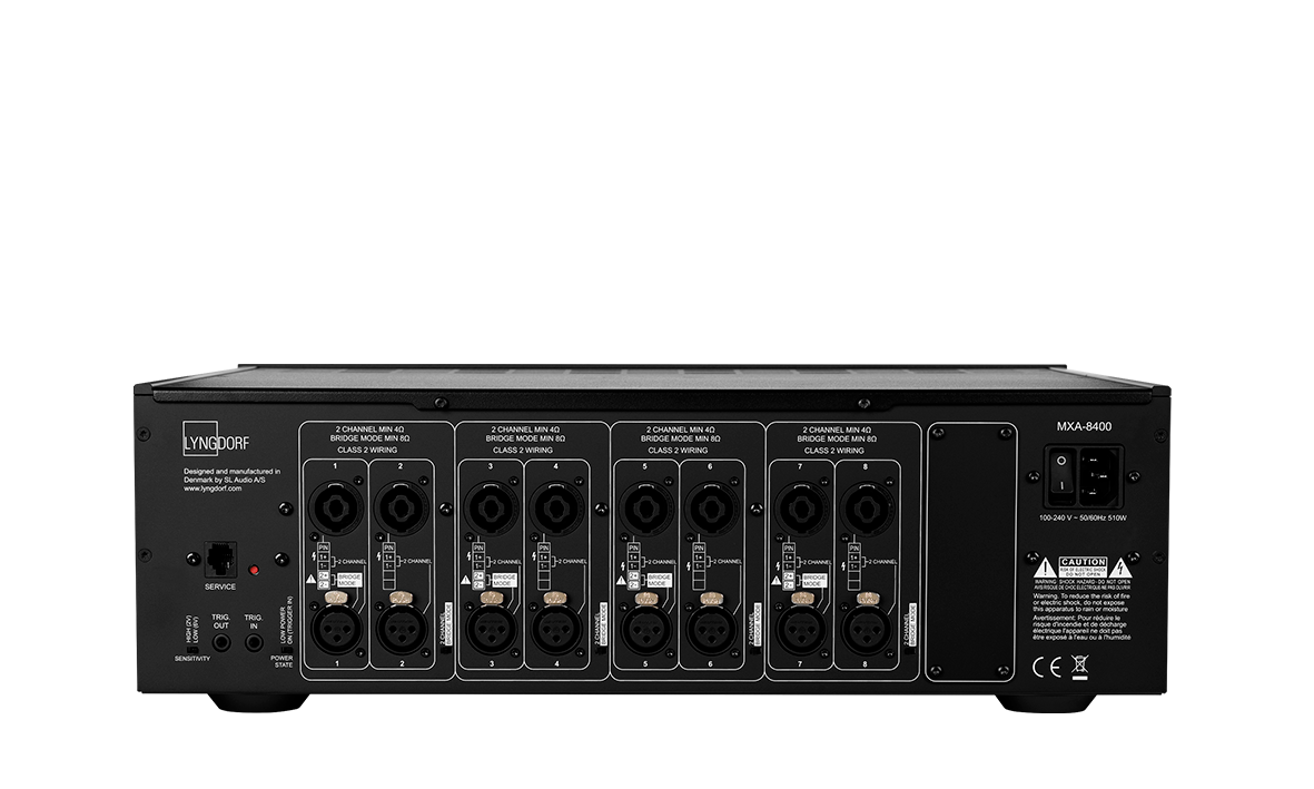 Lyngdorf MXA 8400 High Performance 8 Channel Power Amplifier - Professional Home Theater & Multi-Zone Audio System for Cinematic Sound Experience