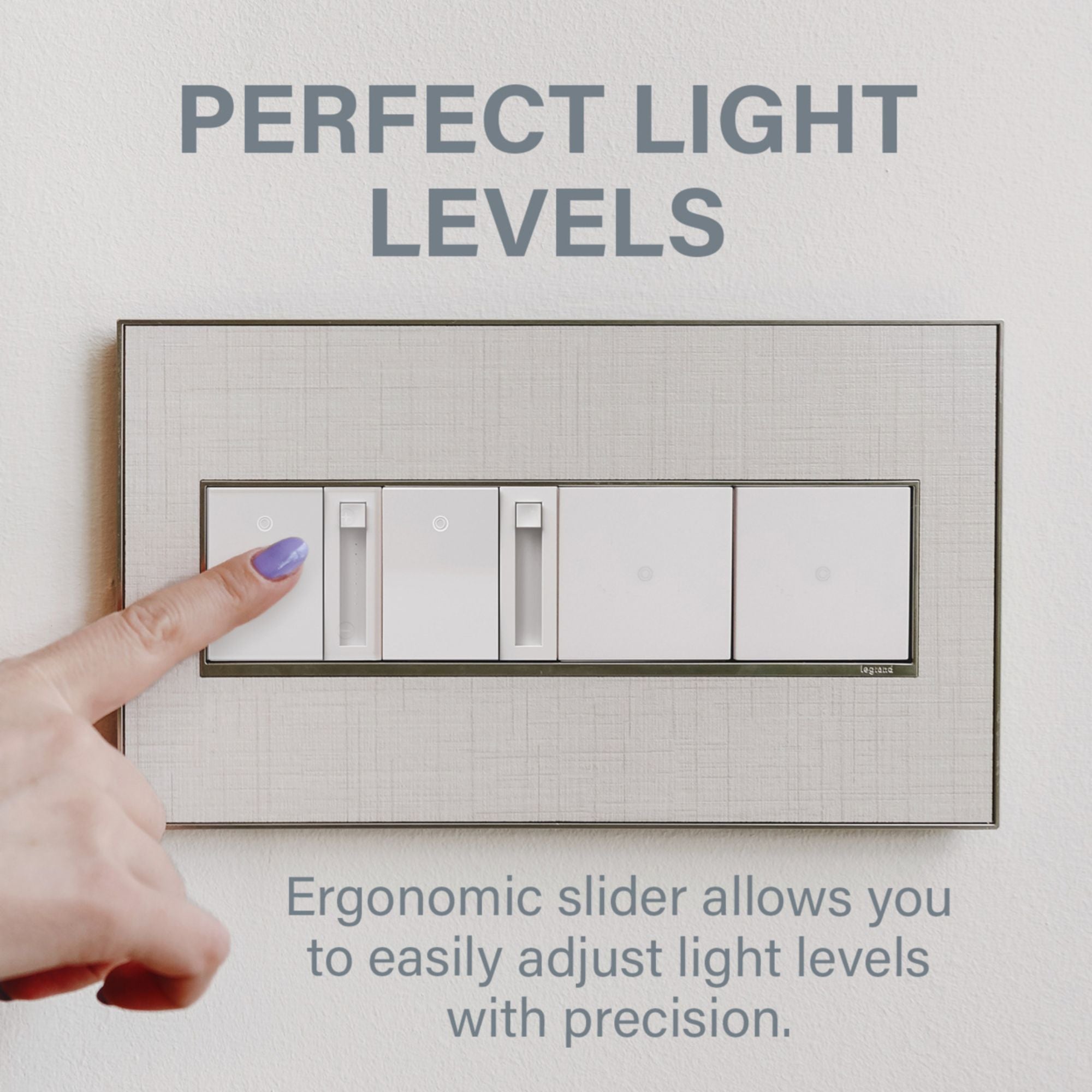 Adorne Paddle LED Advanced Dimmer Switch - 150W Single Pole/3-Way Compatible, Graphite Finish - Perfect for Bedroom, Living Room & Kitchen Lighting Control