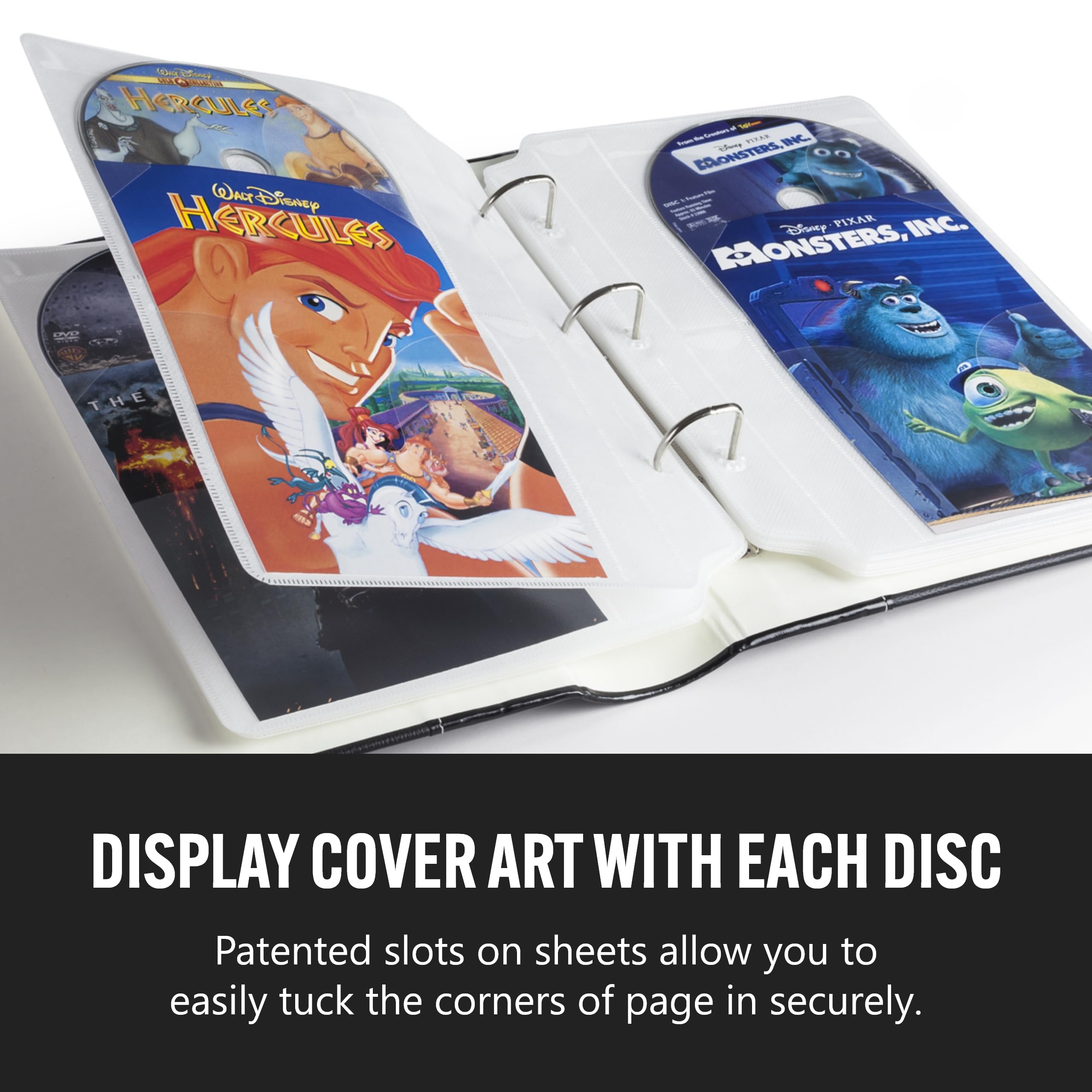 DVD Storage Binder 6-Pack - Holds 288 DVDs, CDs & Blu-Rays - Acid-Free Sheets Protect Cover Art - Classic Gray - Perfect for Home Media Organization & Travel